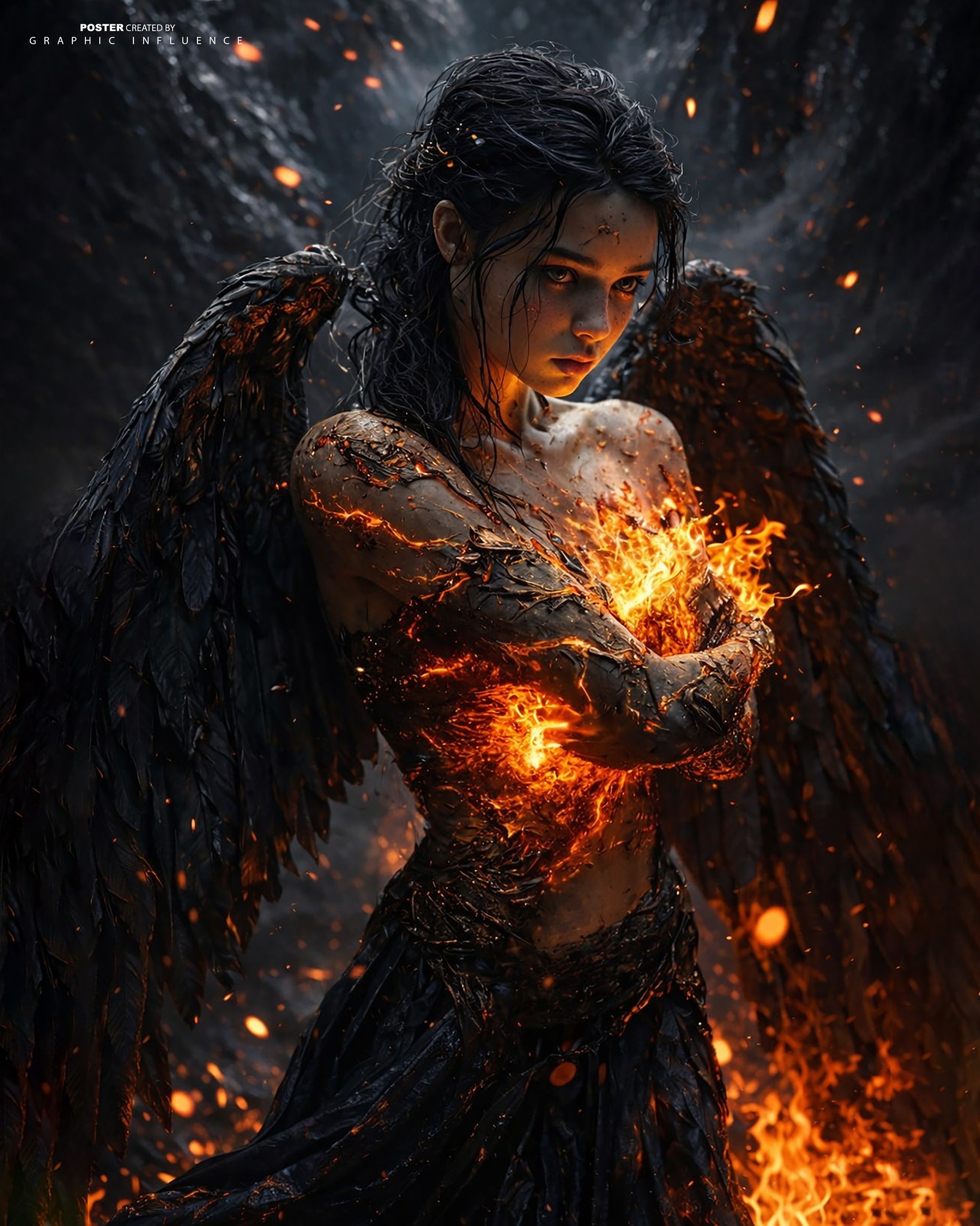 Obsidian Angel of the Molten Grove