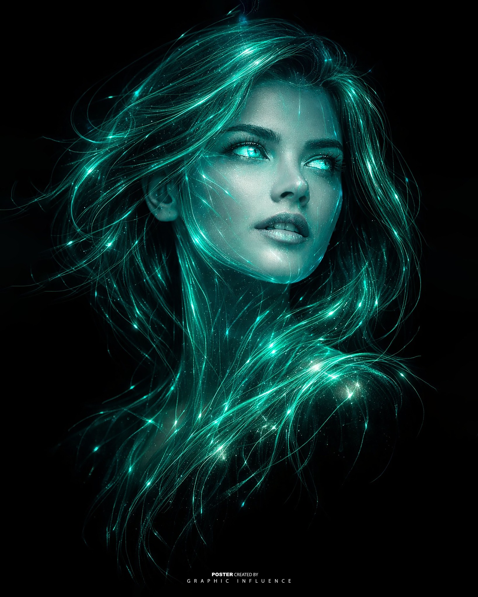 Neon Goddess of the Cyber Ether