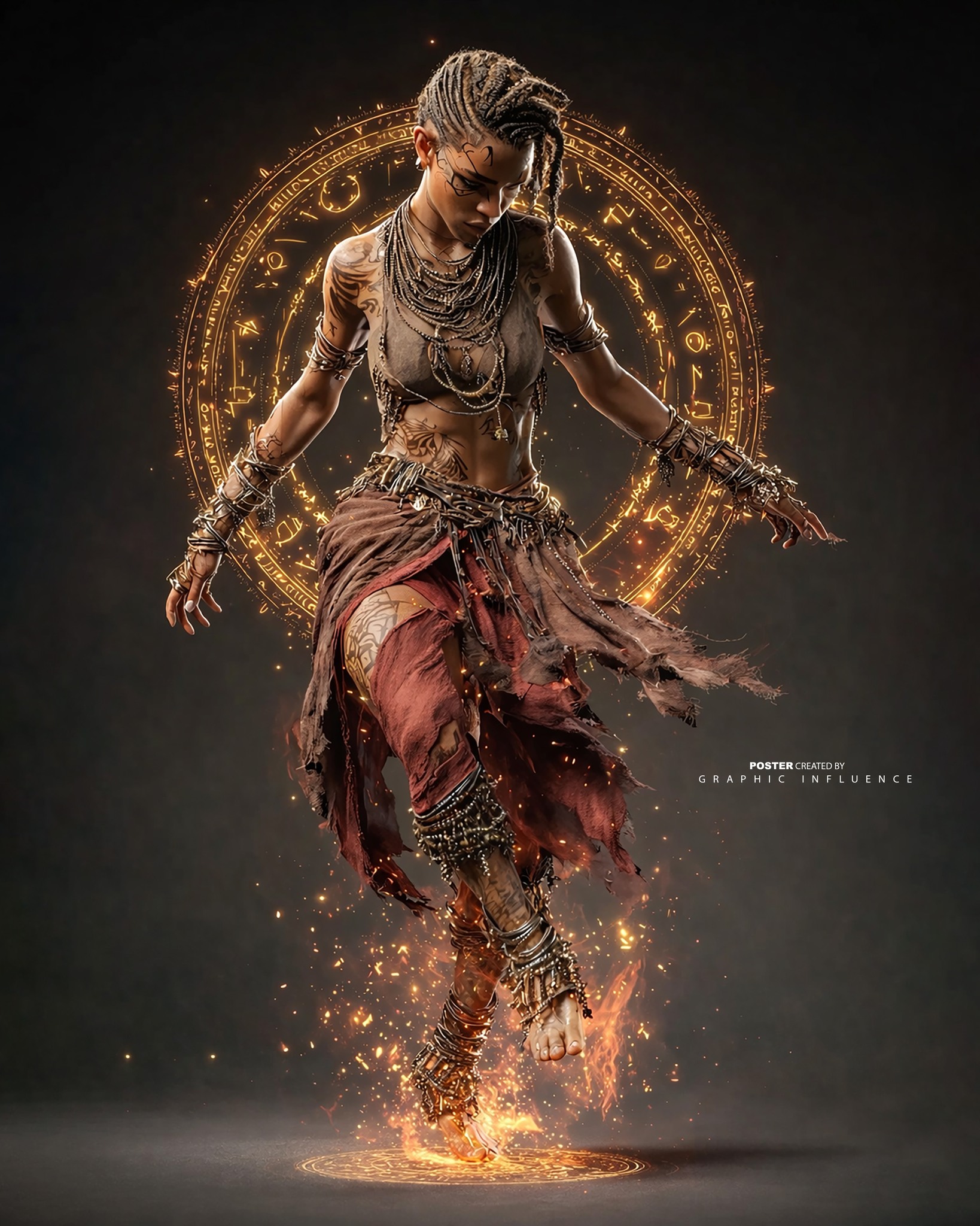 Mystic Tribal Warrior of the Golden Arcane