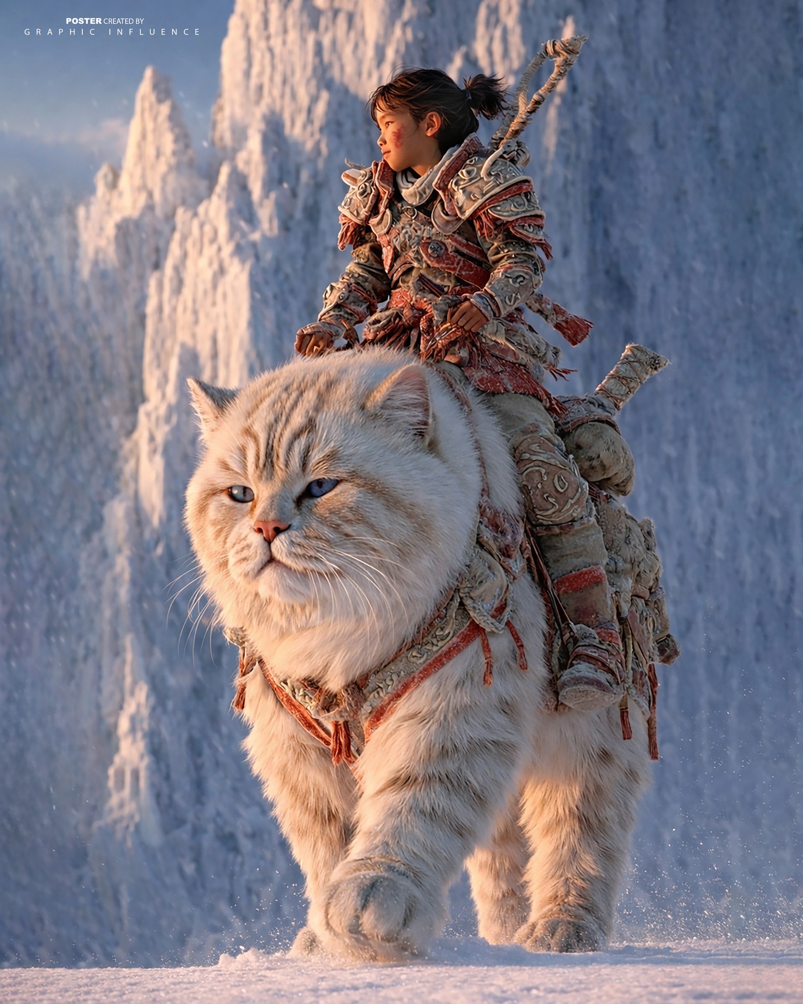 Frostbound Rider and the Great Snow Cat