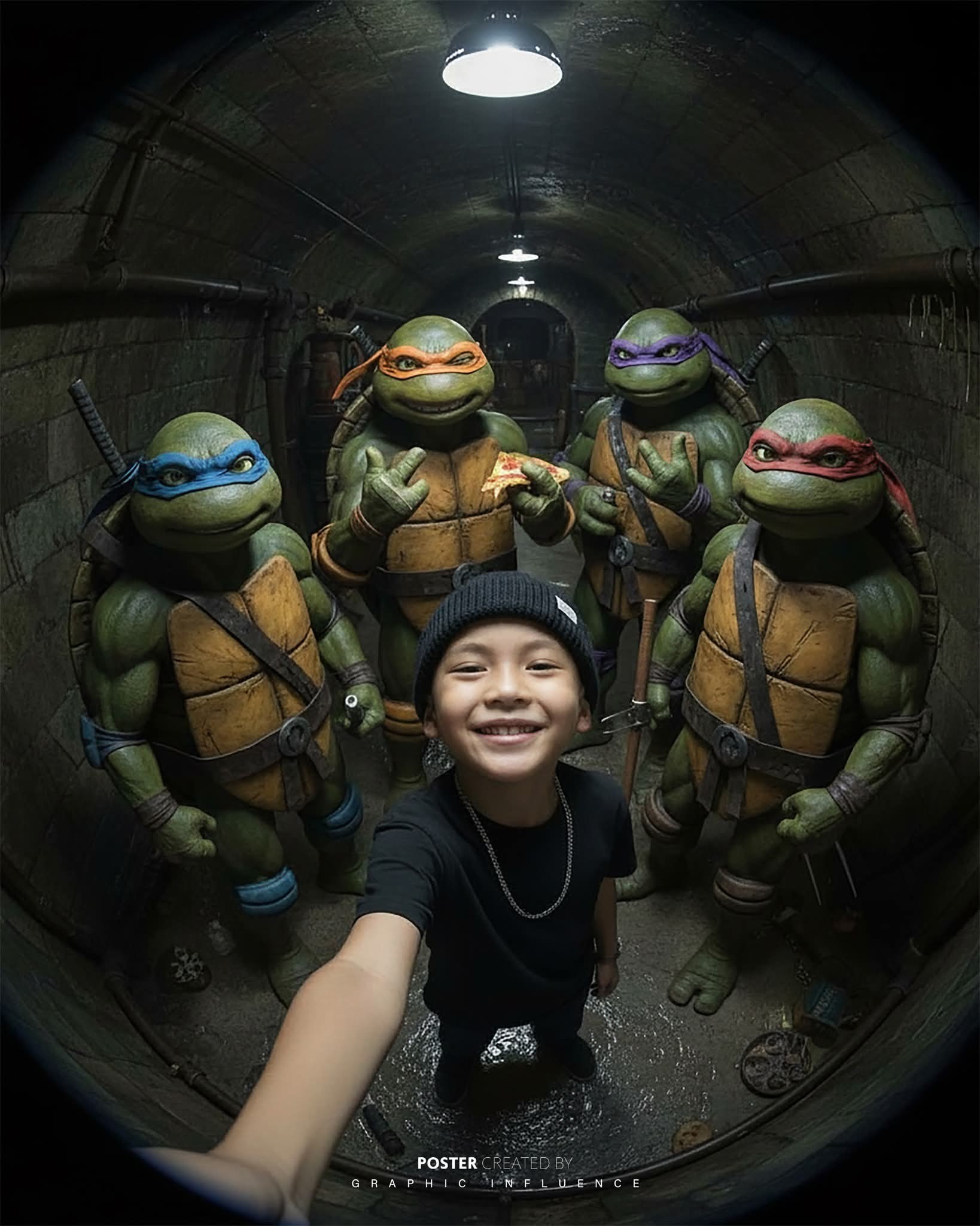 Sewer Selfie with the Ninja Turtles