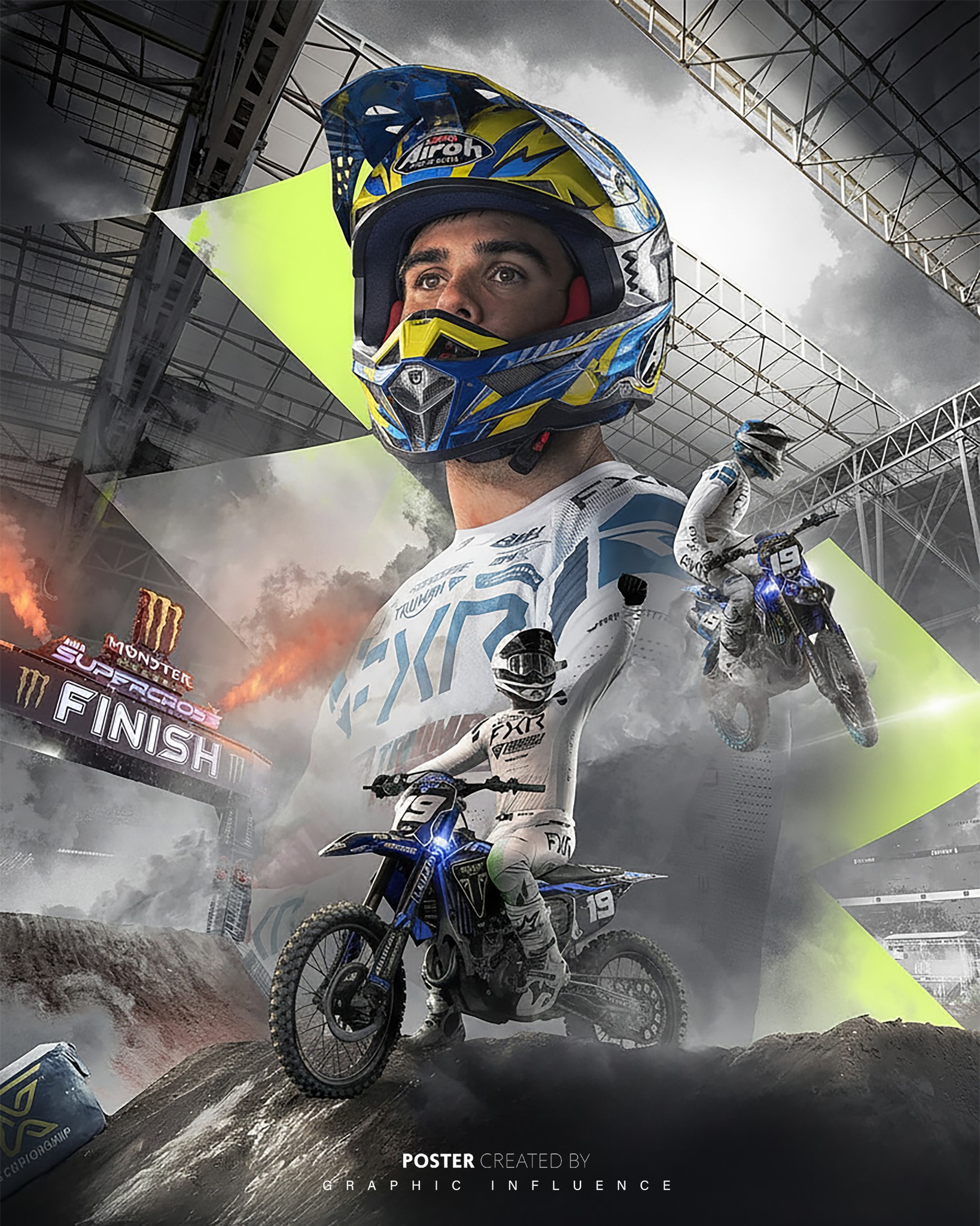 Neon Stadium Motocross Hero