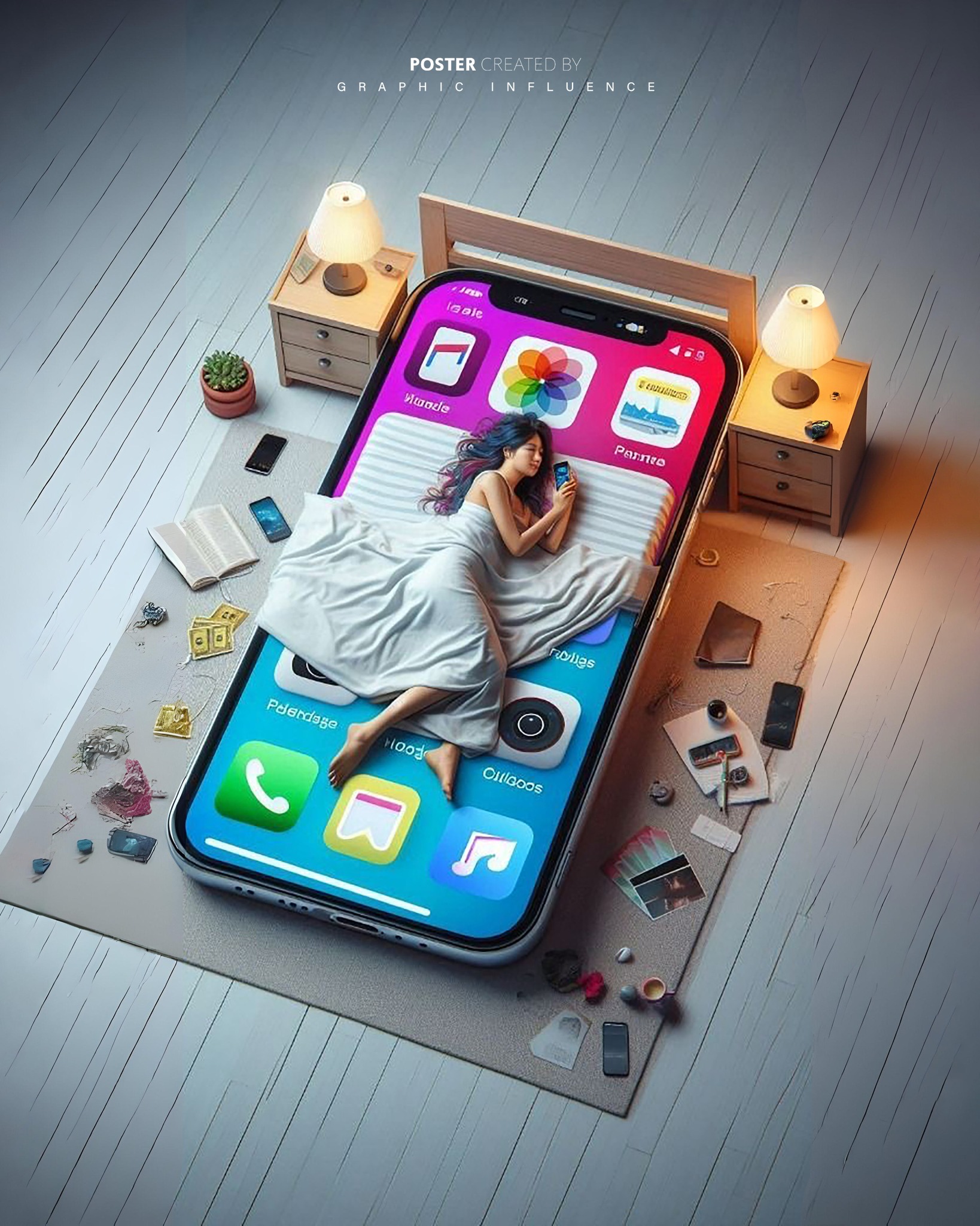Digital Slumber on a Smartphone Bed
