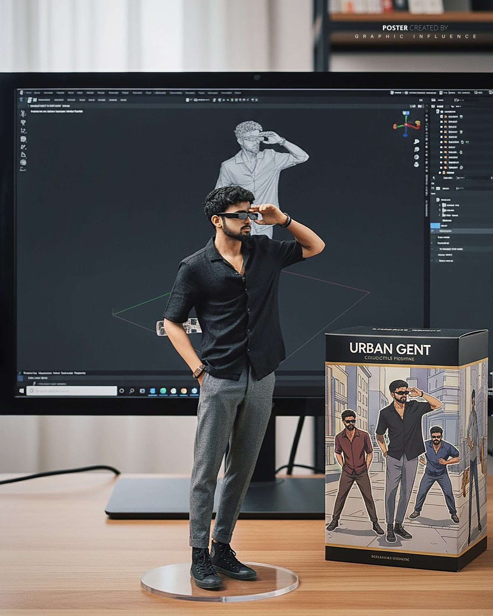 Urban Gent Collectible Figurine Studio Render
