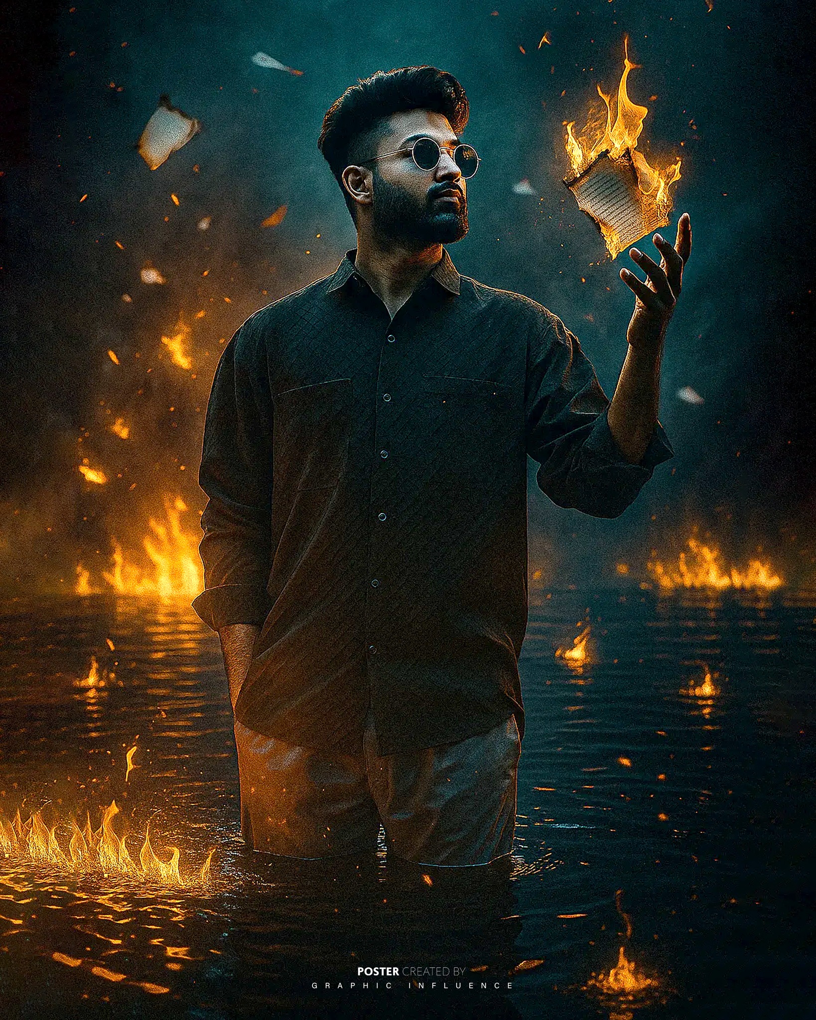 Burning Calm in the Midnight Lake