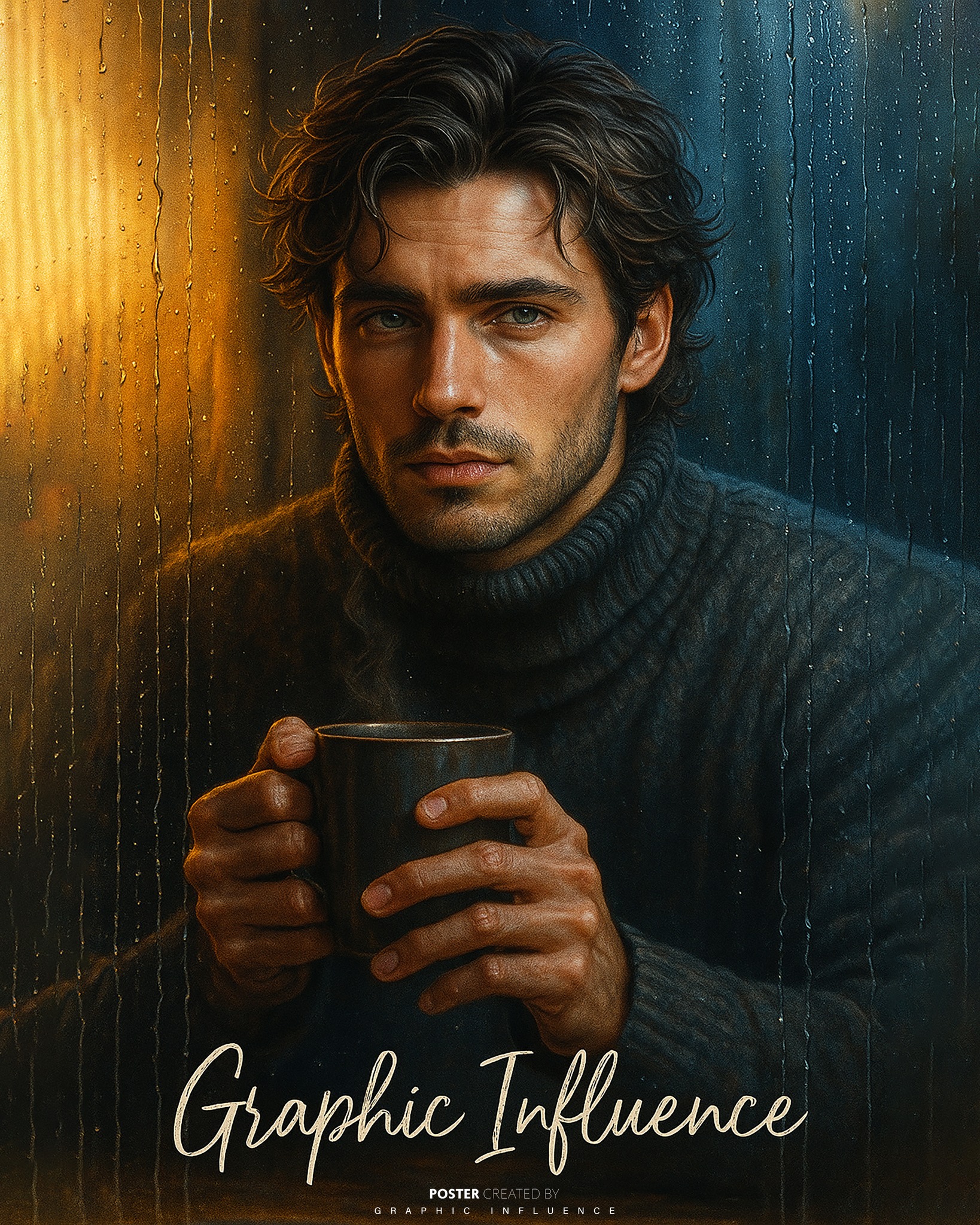 Rainy Window Coffee Coziness