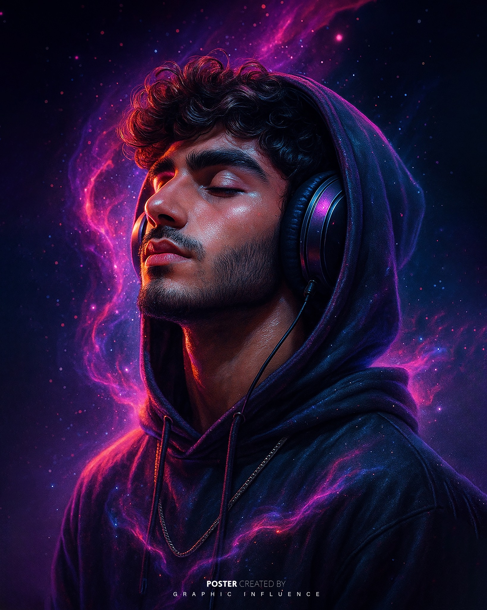 Cosmic Rhythm in Outer Space Neon