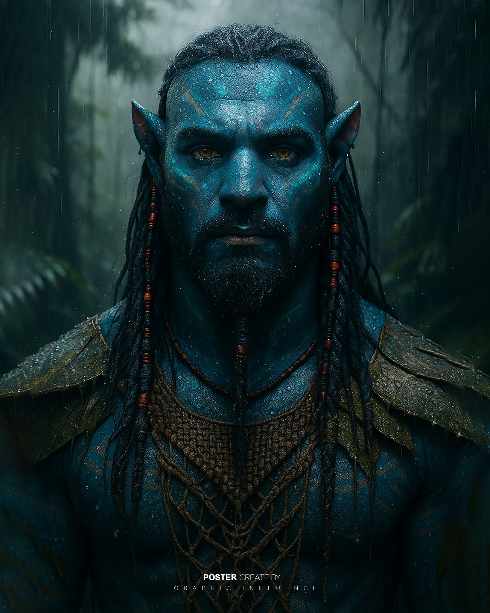 Bioluminescent Tribal Mystic of the Rain Forest