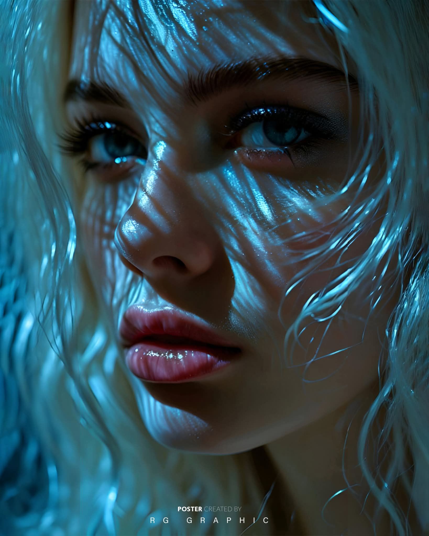 Neon Noir Cyan Reflection