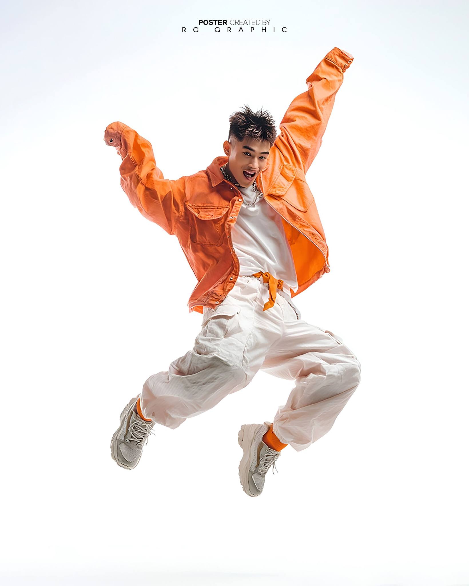 Vibrant Streetwear Mid-Air Fashion Leap