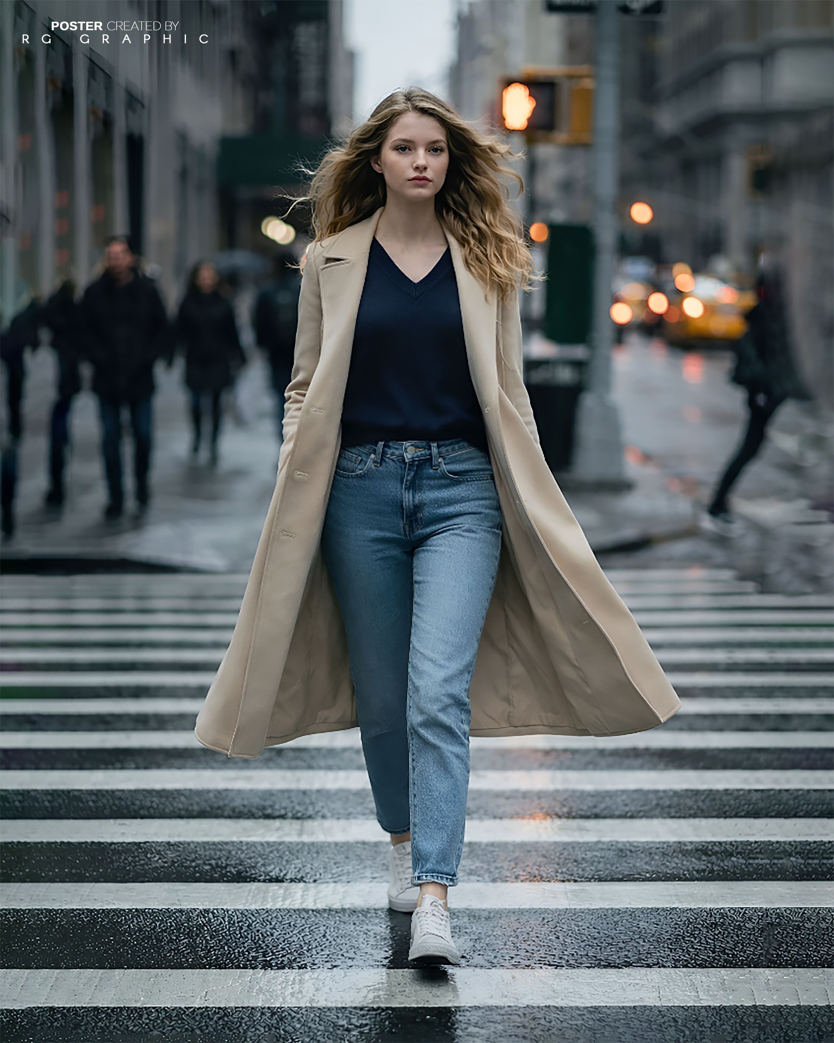 Urban Trench Style in the Rain