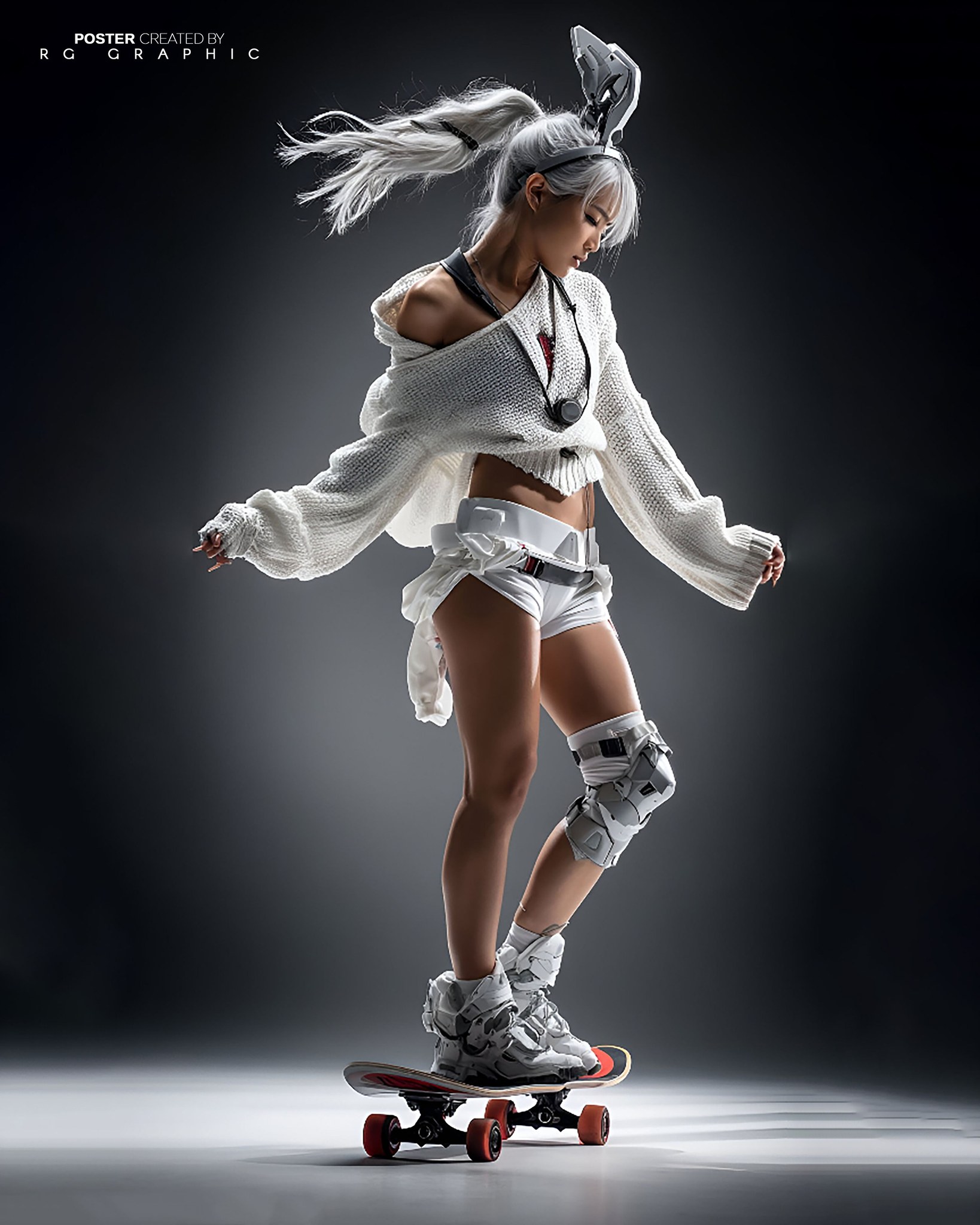Cyberpunk Skater Studio Editorial