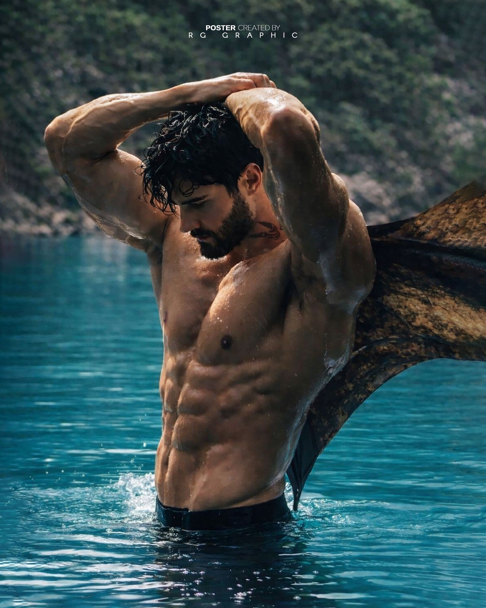 Alpine Reflections: Masculine Power in Turquoise Waters