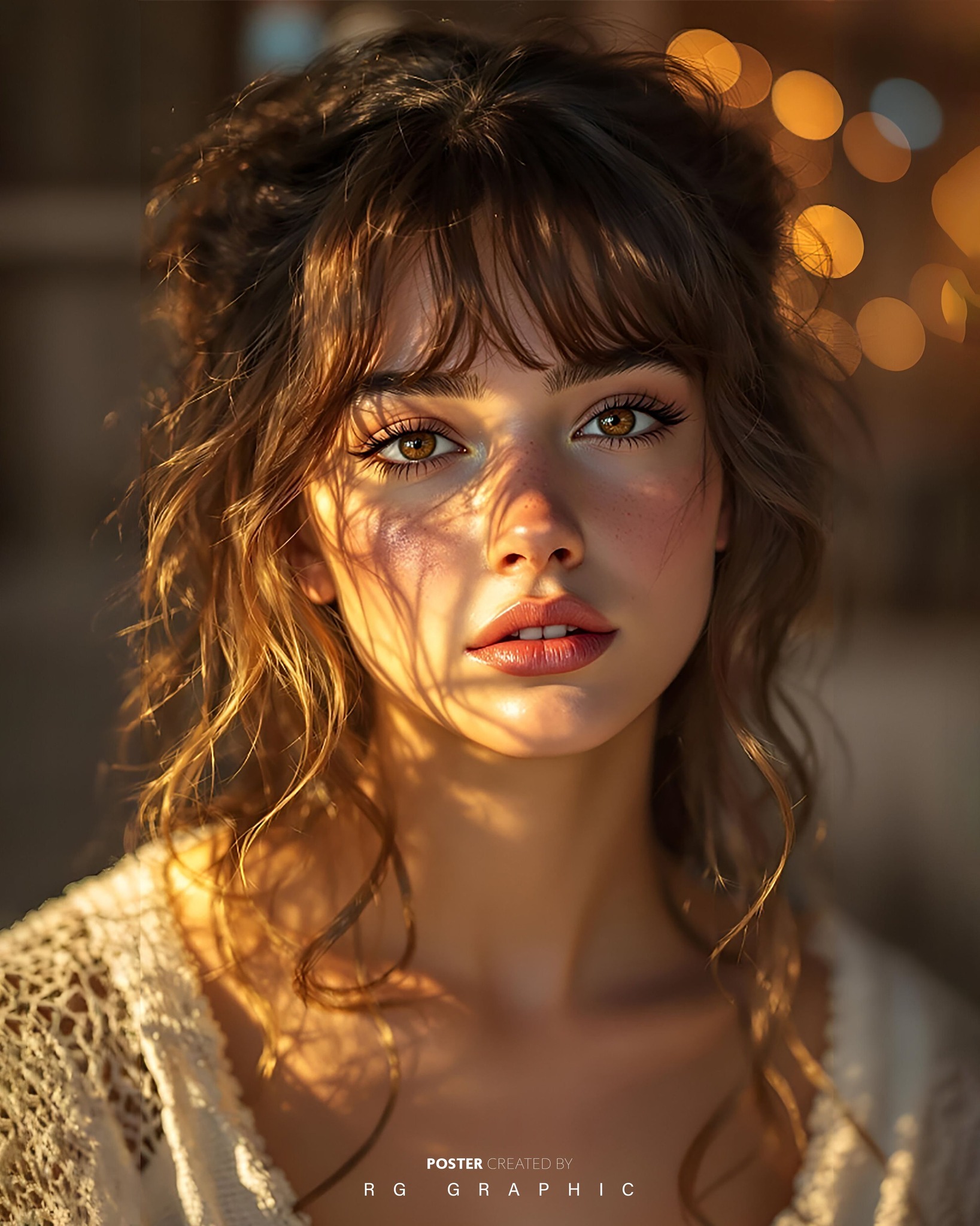 Golden Hour Radiance in Lace