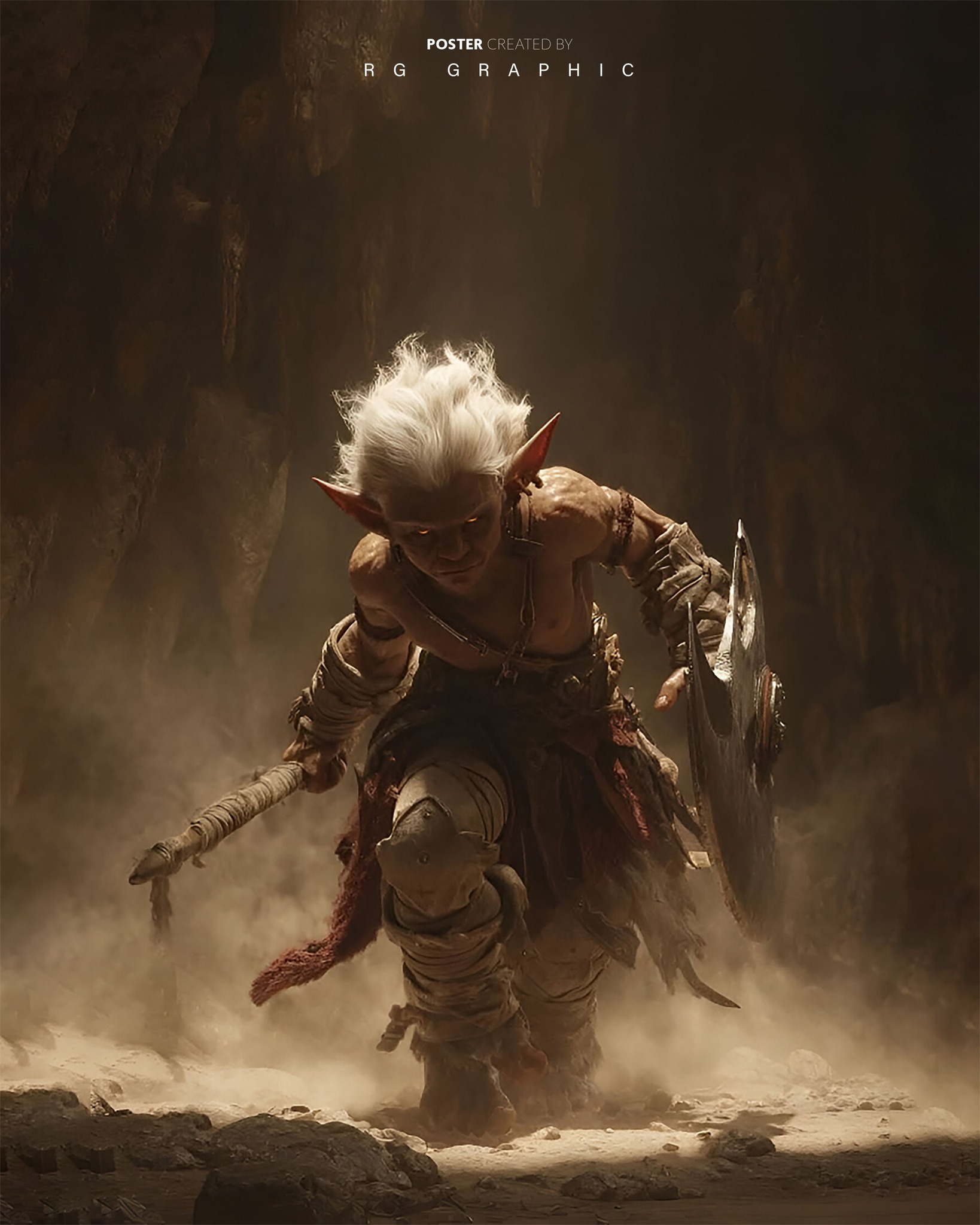 Charge of the Scarred Goblin Warrior