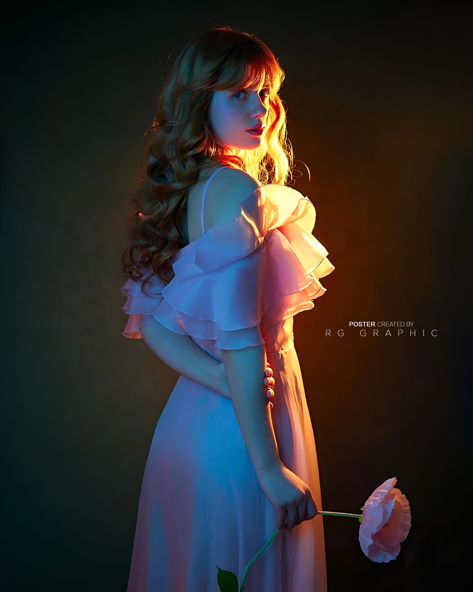 Pink Ruffles in Cinematic Teal and Orange