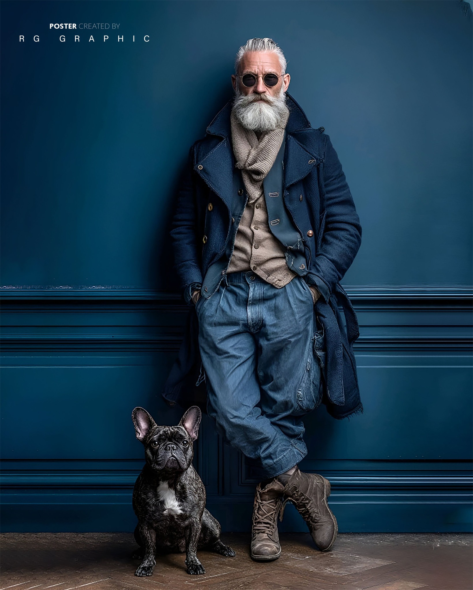 Vintage Gentleman and His Loyal Companion