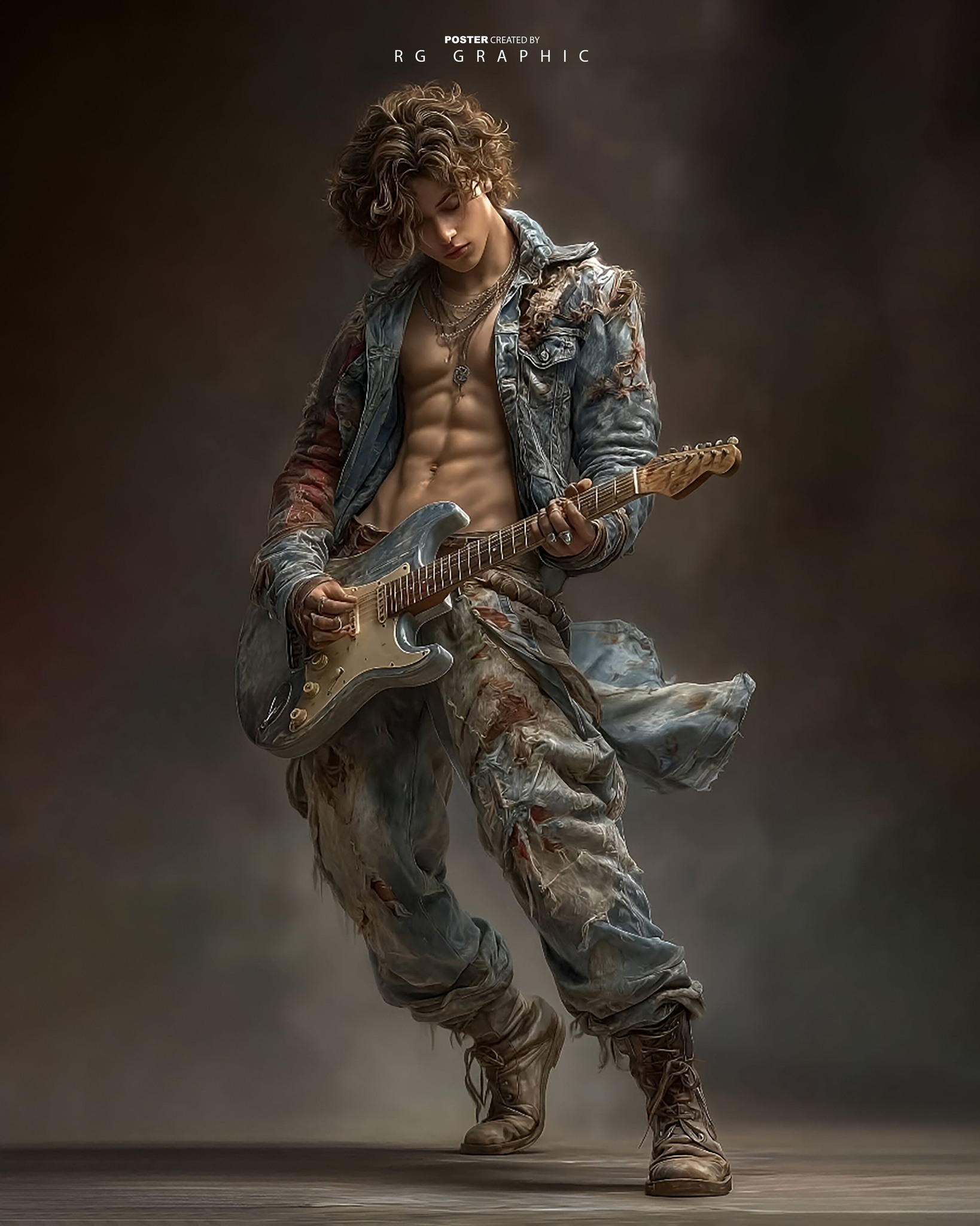 Rebel Rocker in Cinematic Studio Light
