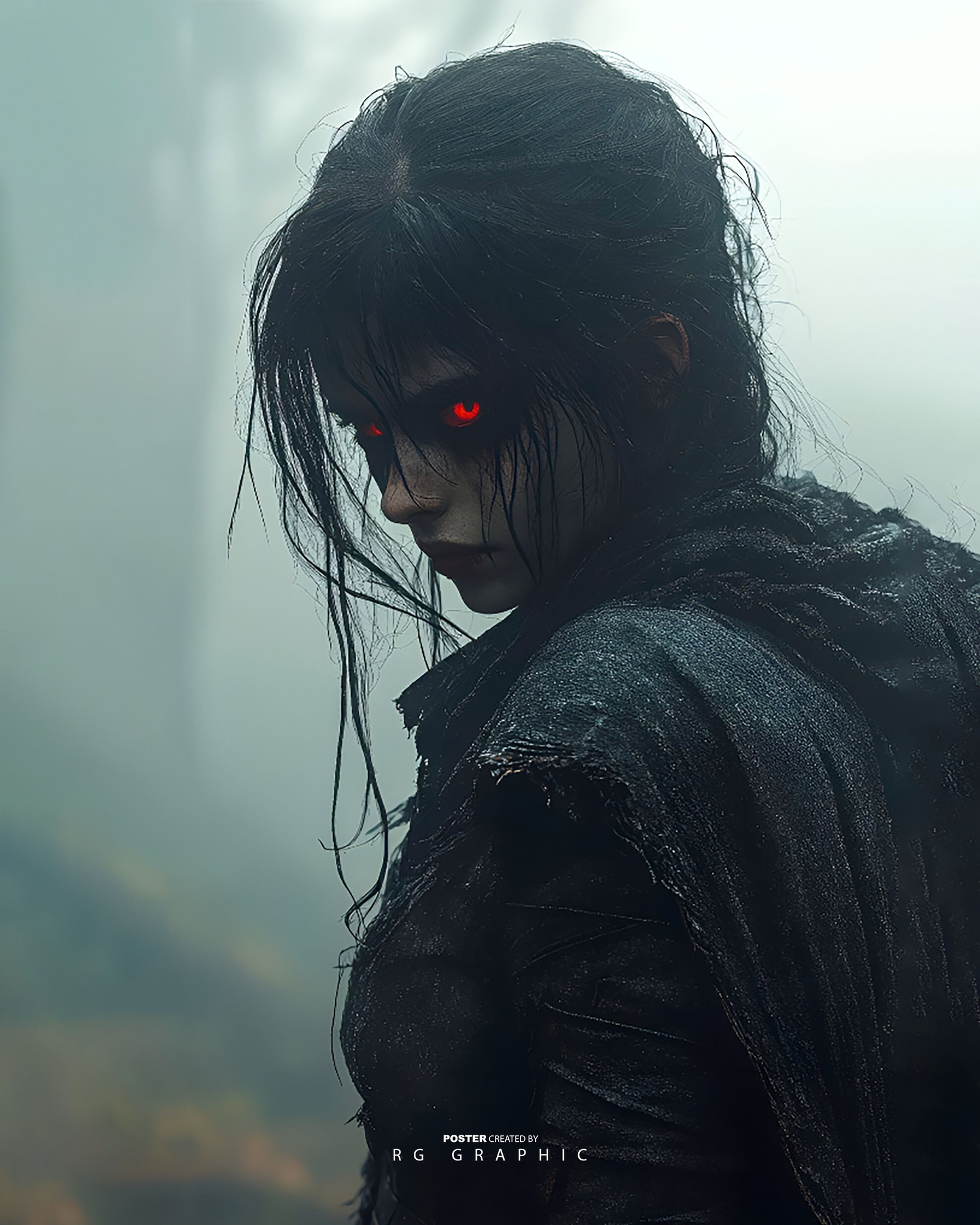Crimson Gaze of the Mist Warrior