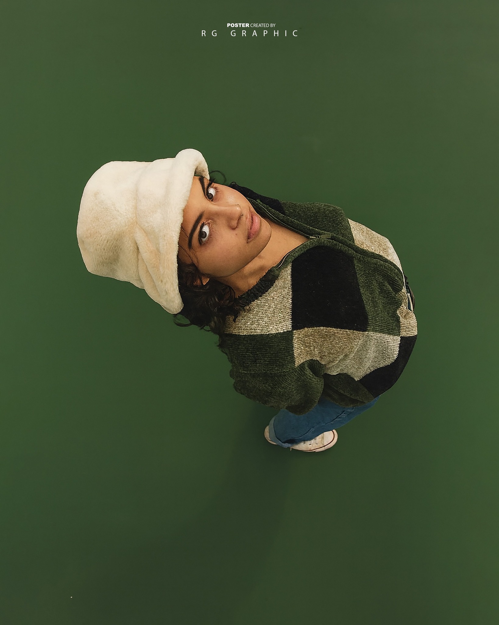 Emerald Minimalist Overhead Portrait