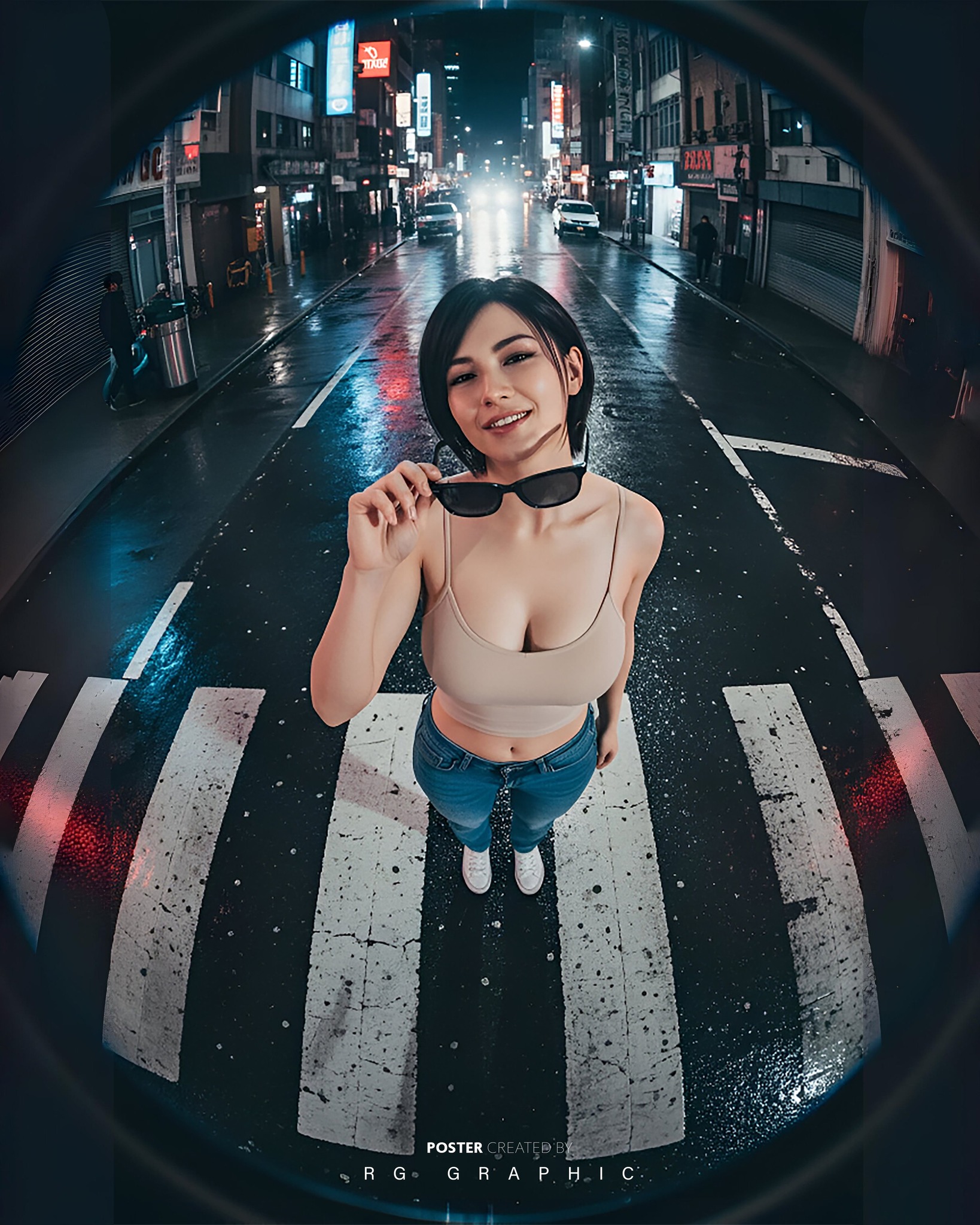 Neon Fisheye Night Walk