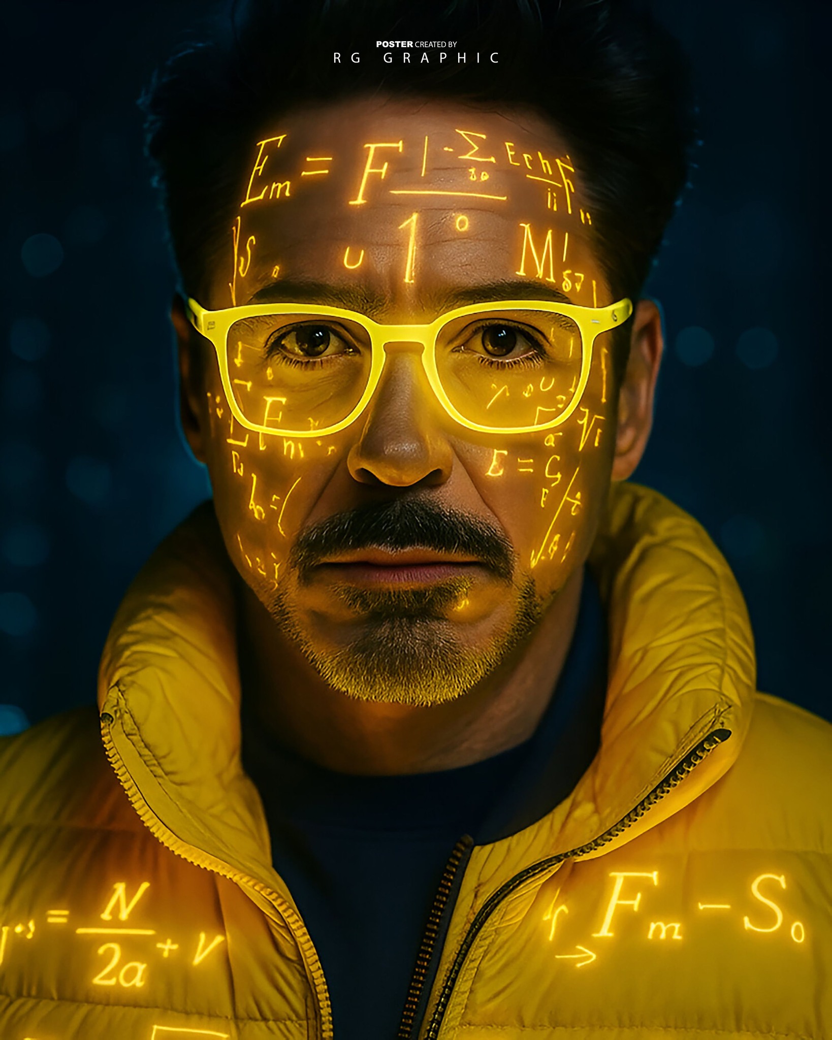 Equations in Neon Gold