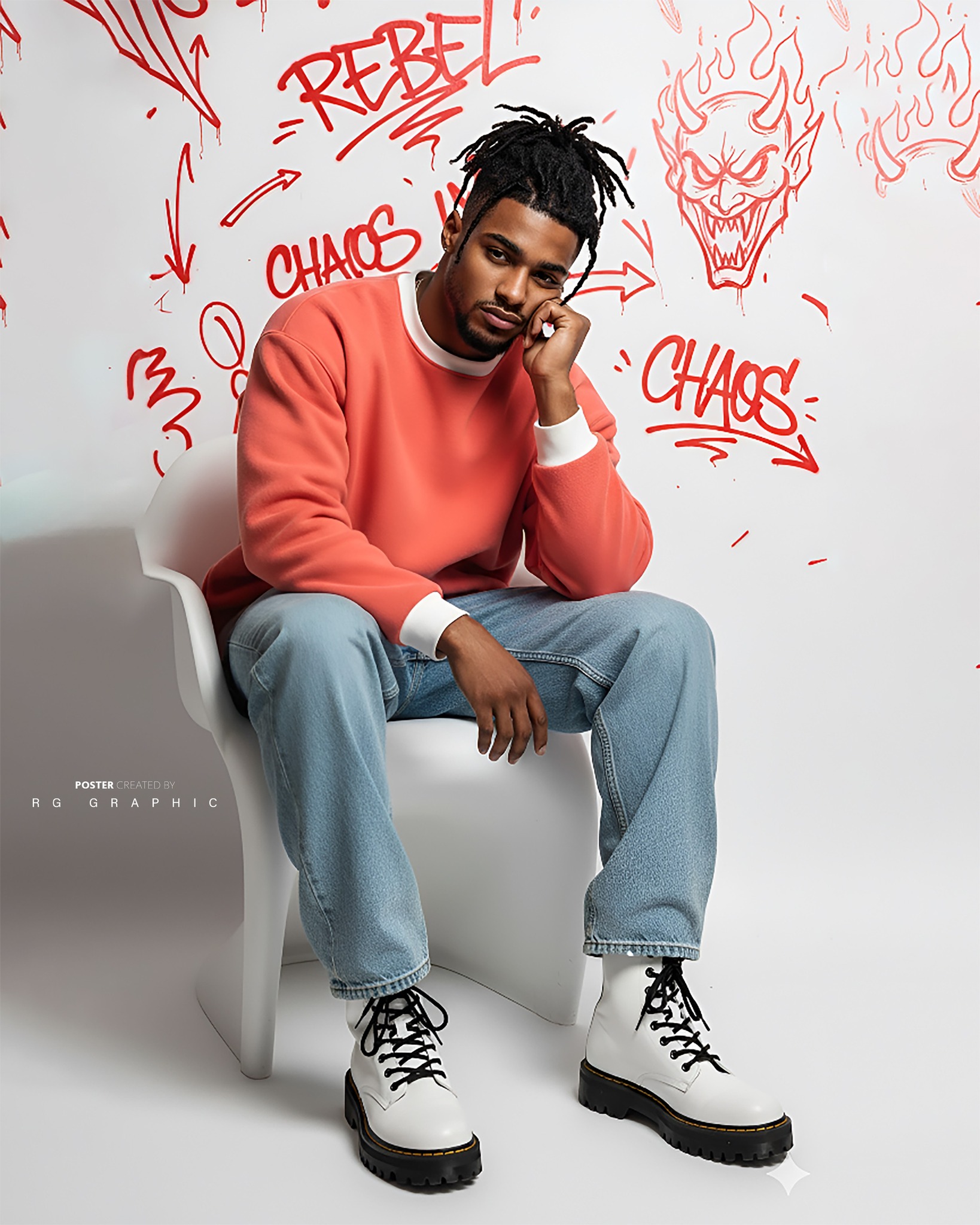 Urban Edge Coral Fashion Editorial