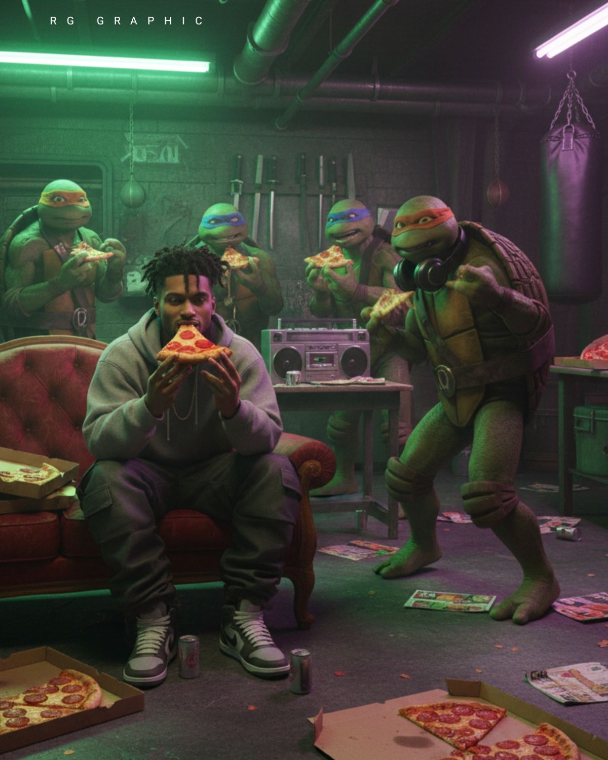 Pizza Night in the Turtle Lair