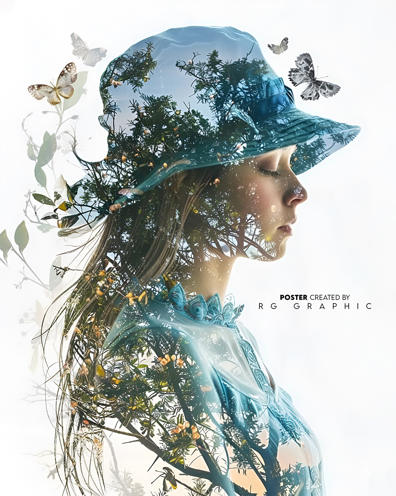 Ethereal Forest Whisper in Double Exposure
