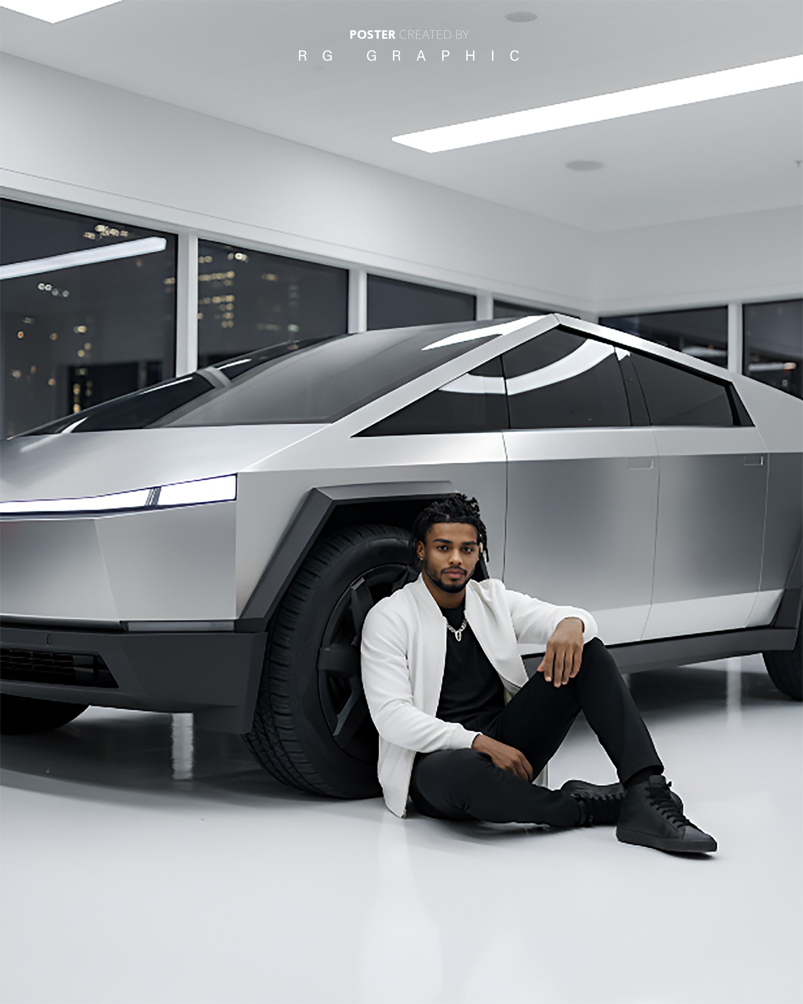 Futuristic Chrome Minimalist with Cyber Manux