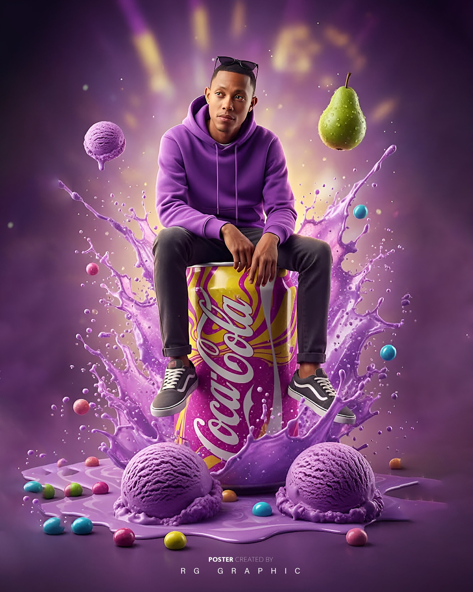 Vibrant Purple Cola Dream Surf