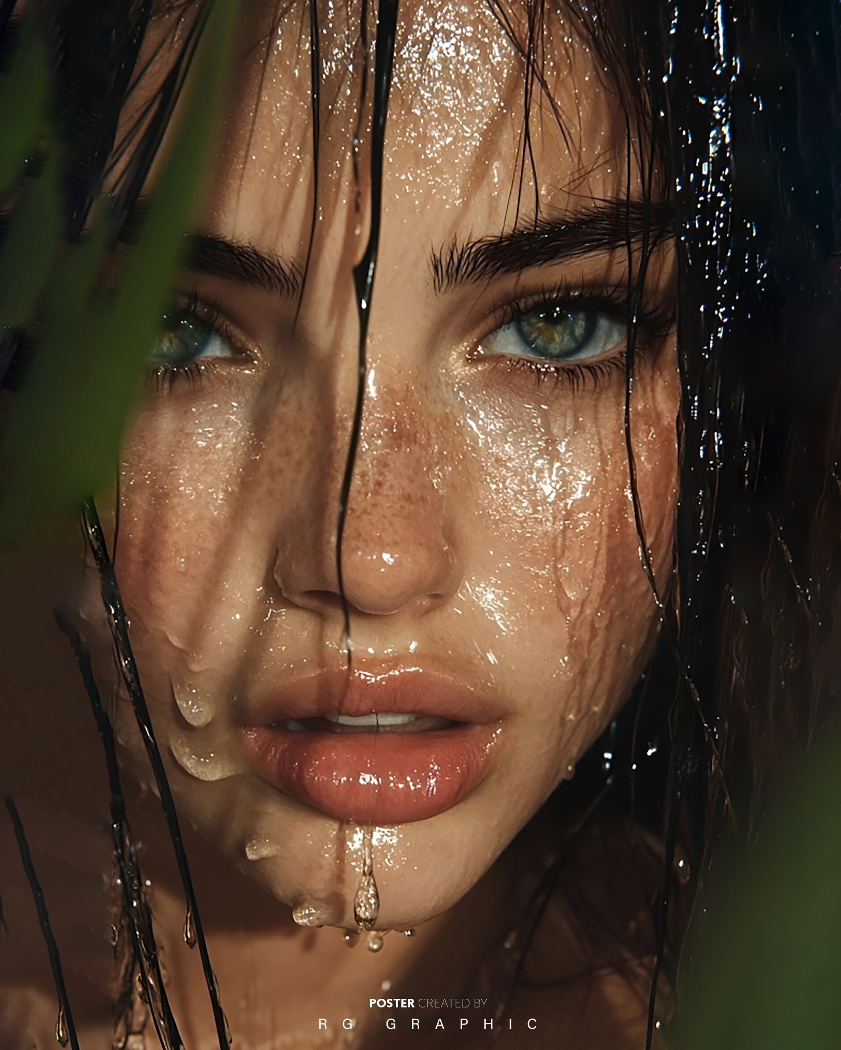 Dewy Radiance in Emerald Light