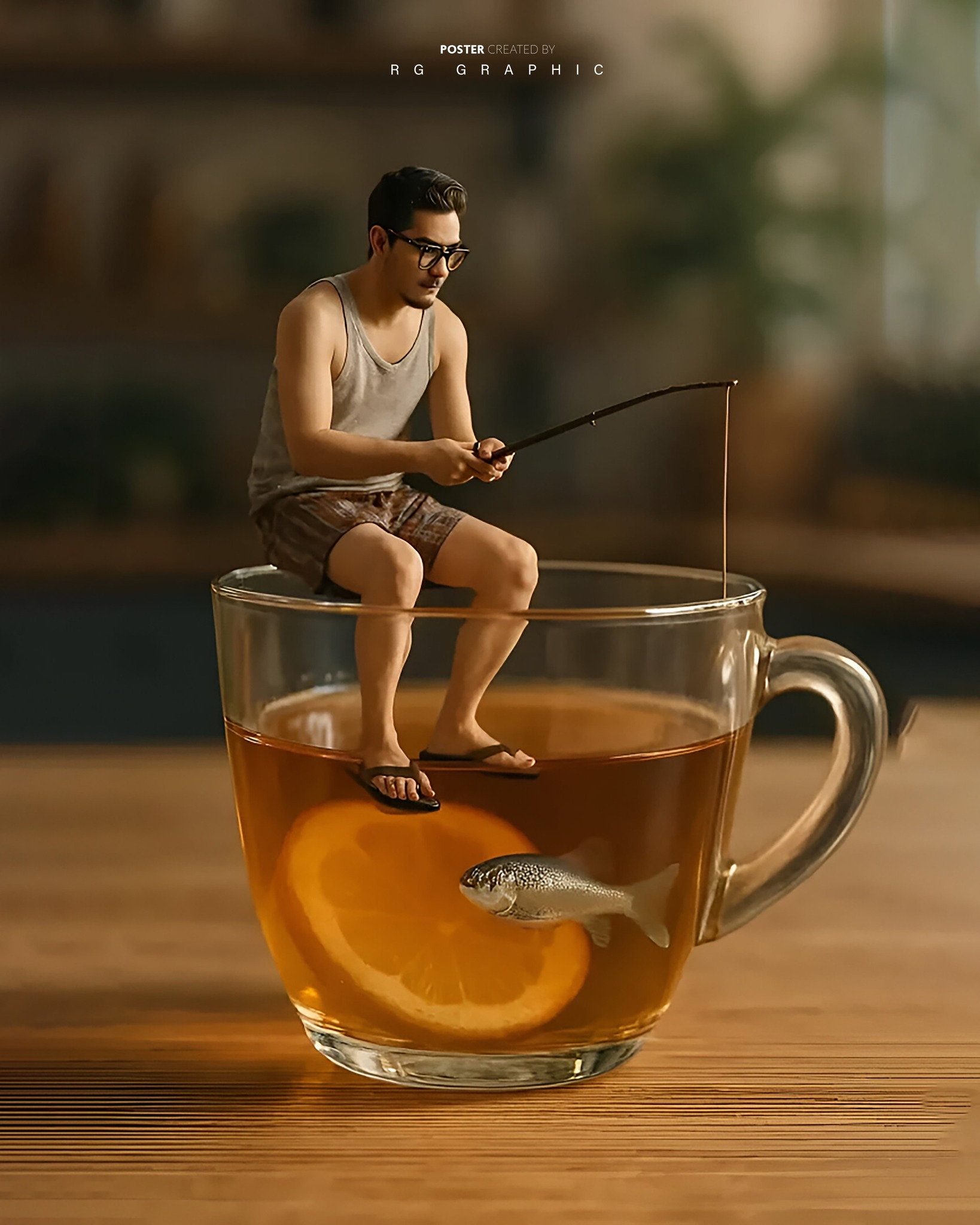 Tiny Angler in a Teacup World