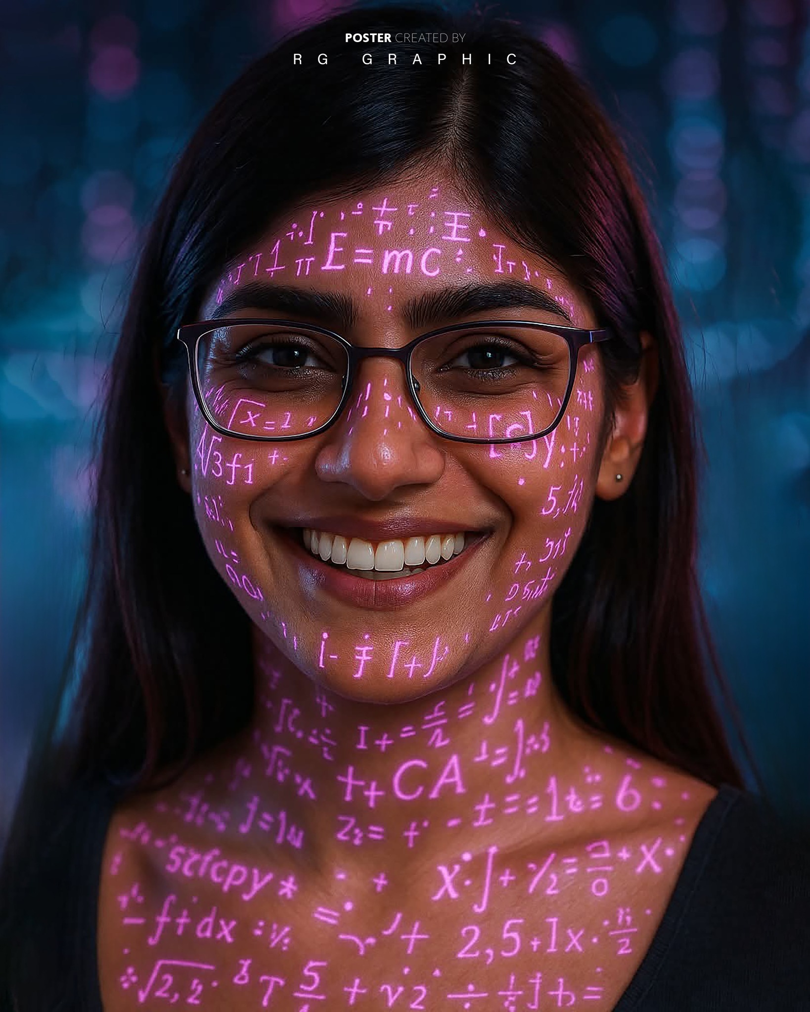 Equations in Violet Neon Light