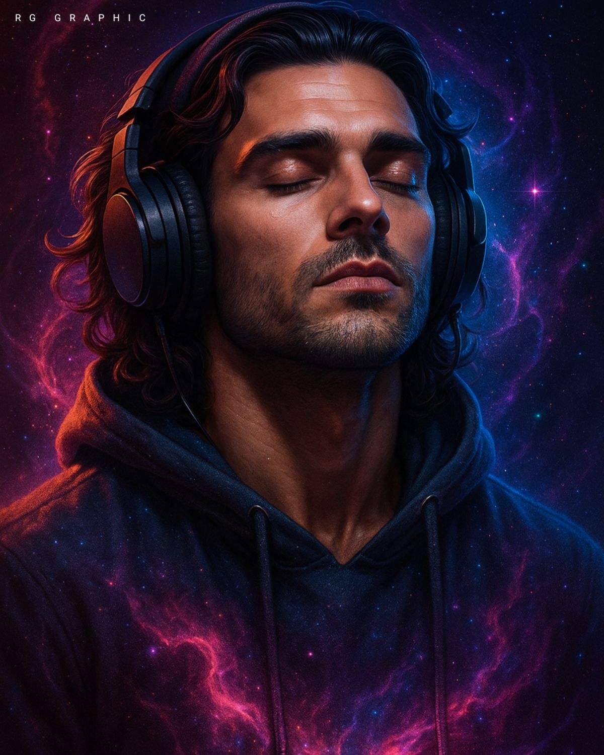 Cosmic Rhythm in Neon Silence