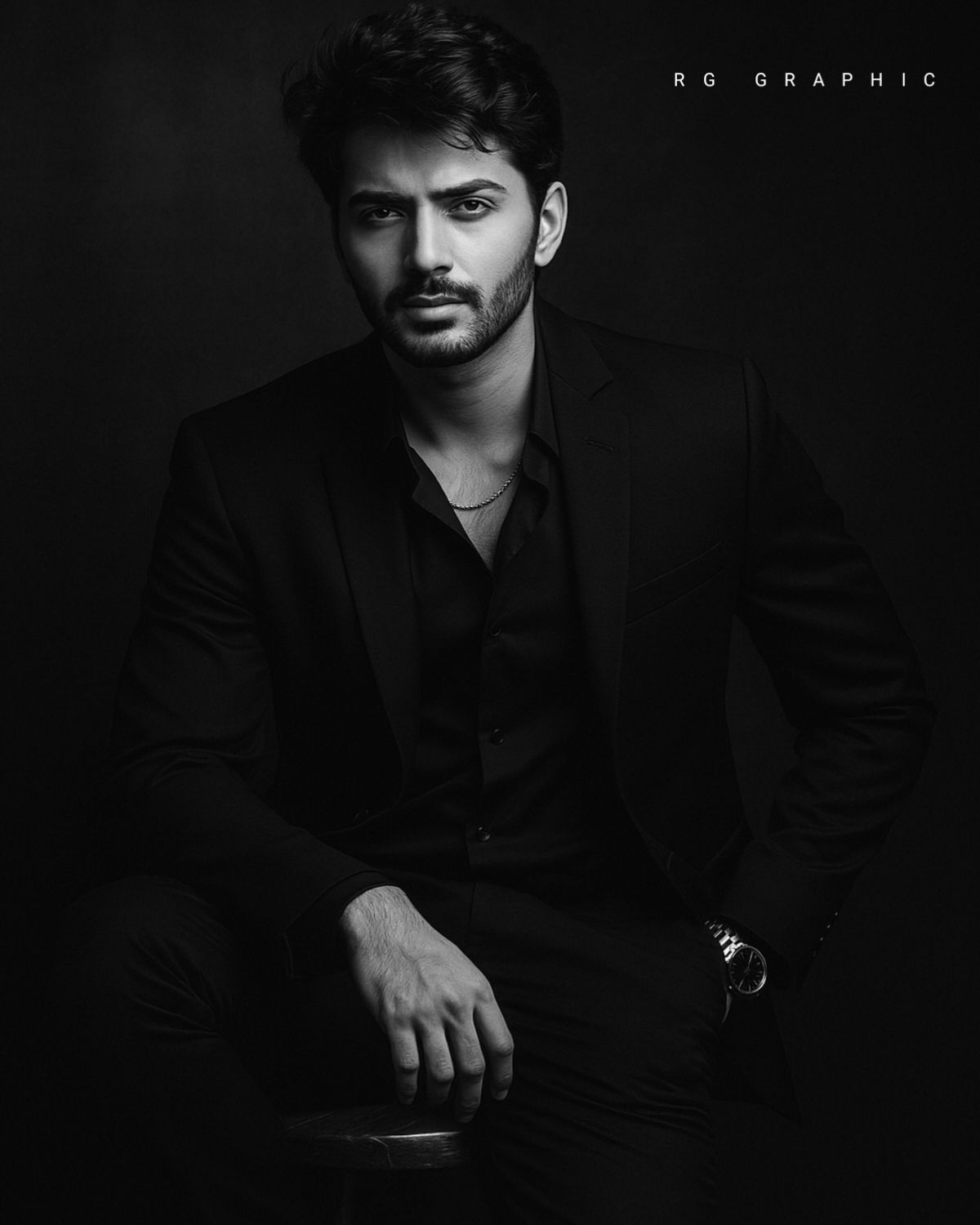 Shadow Elegance: The Man in Black