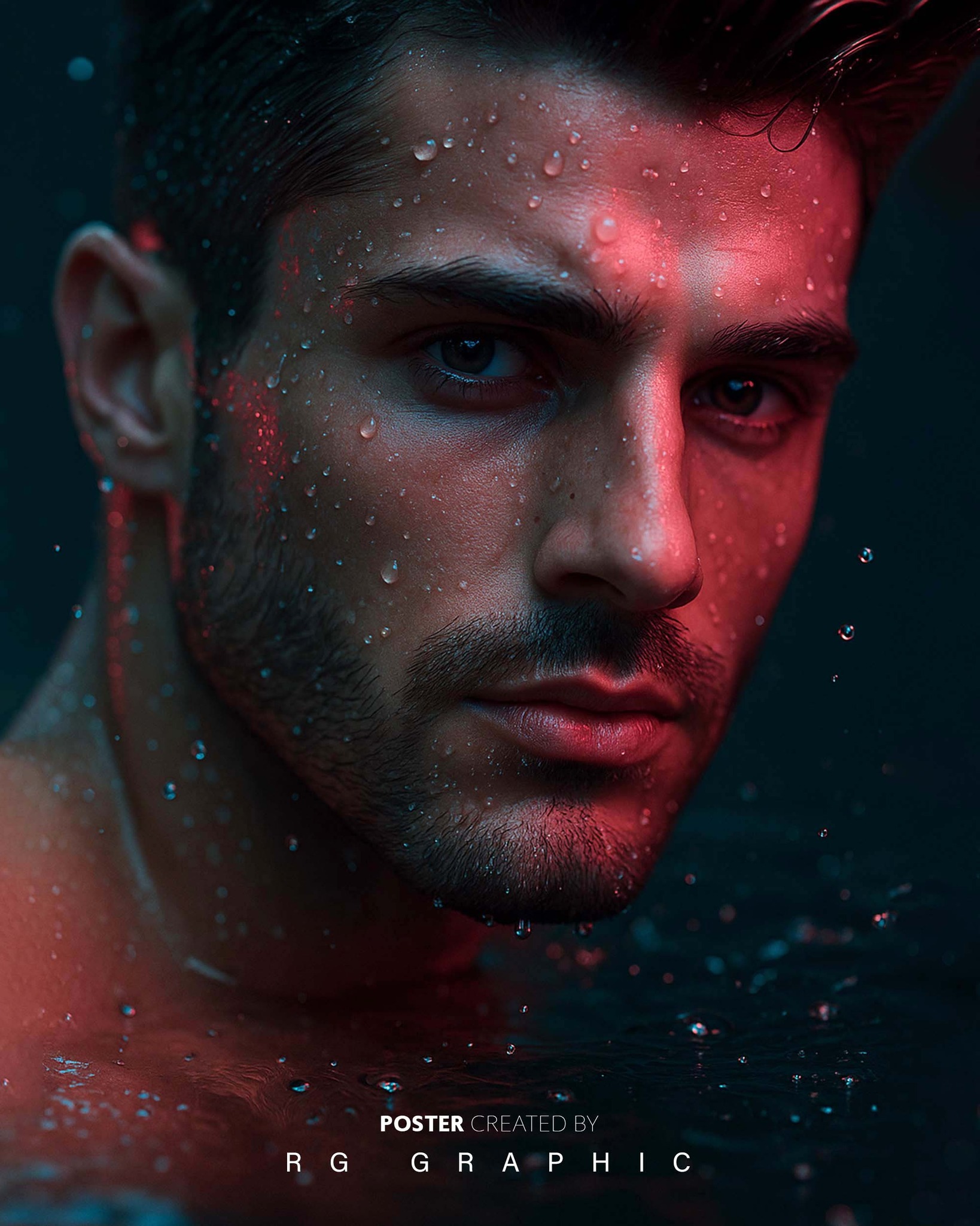 Neon Submerged Double Exposure Reflection