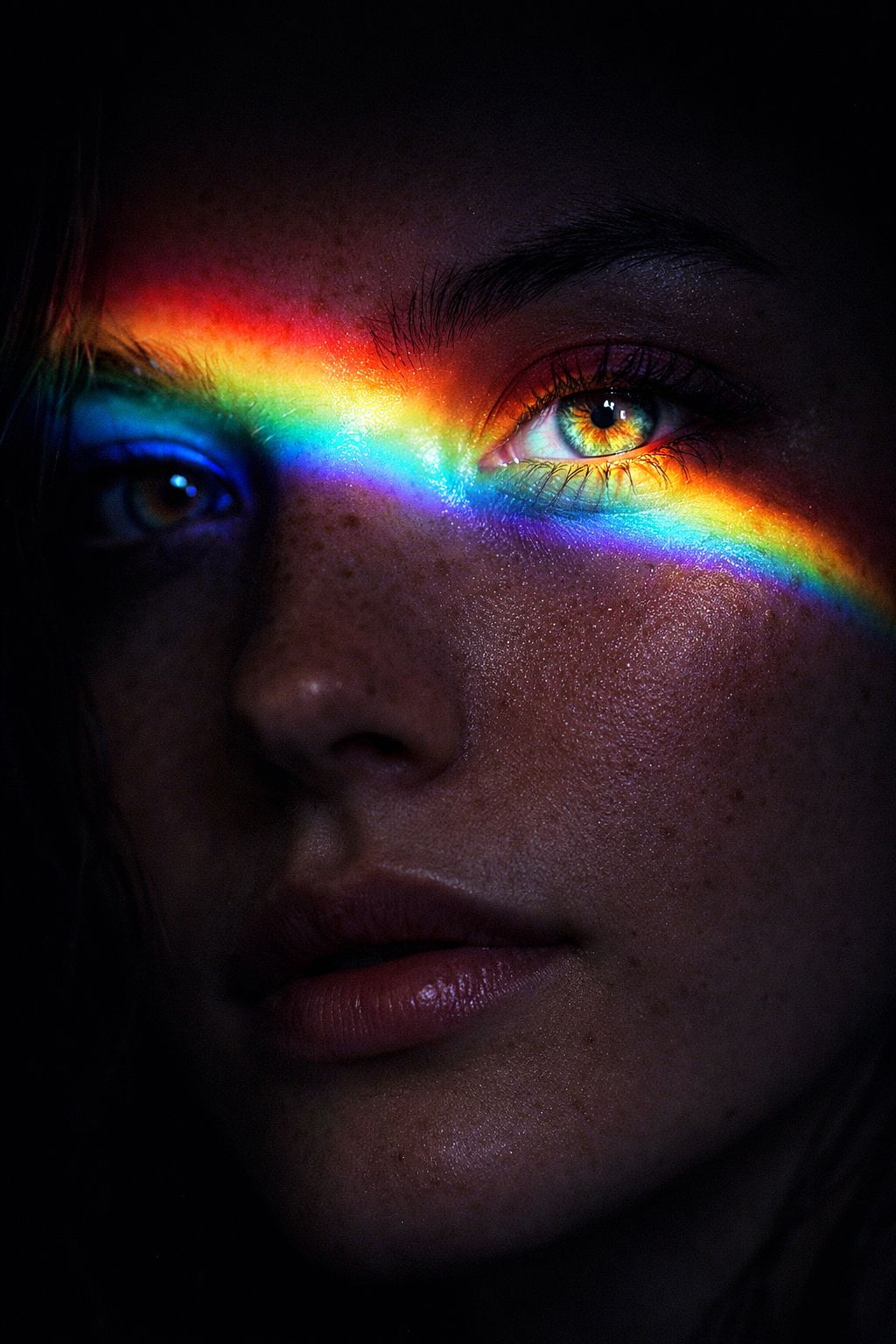 Prismatic Spectrum Beauty Portrait