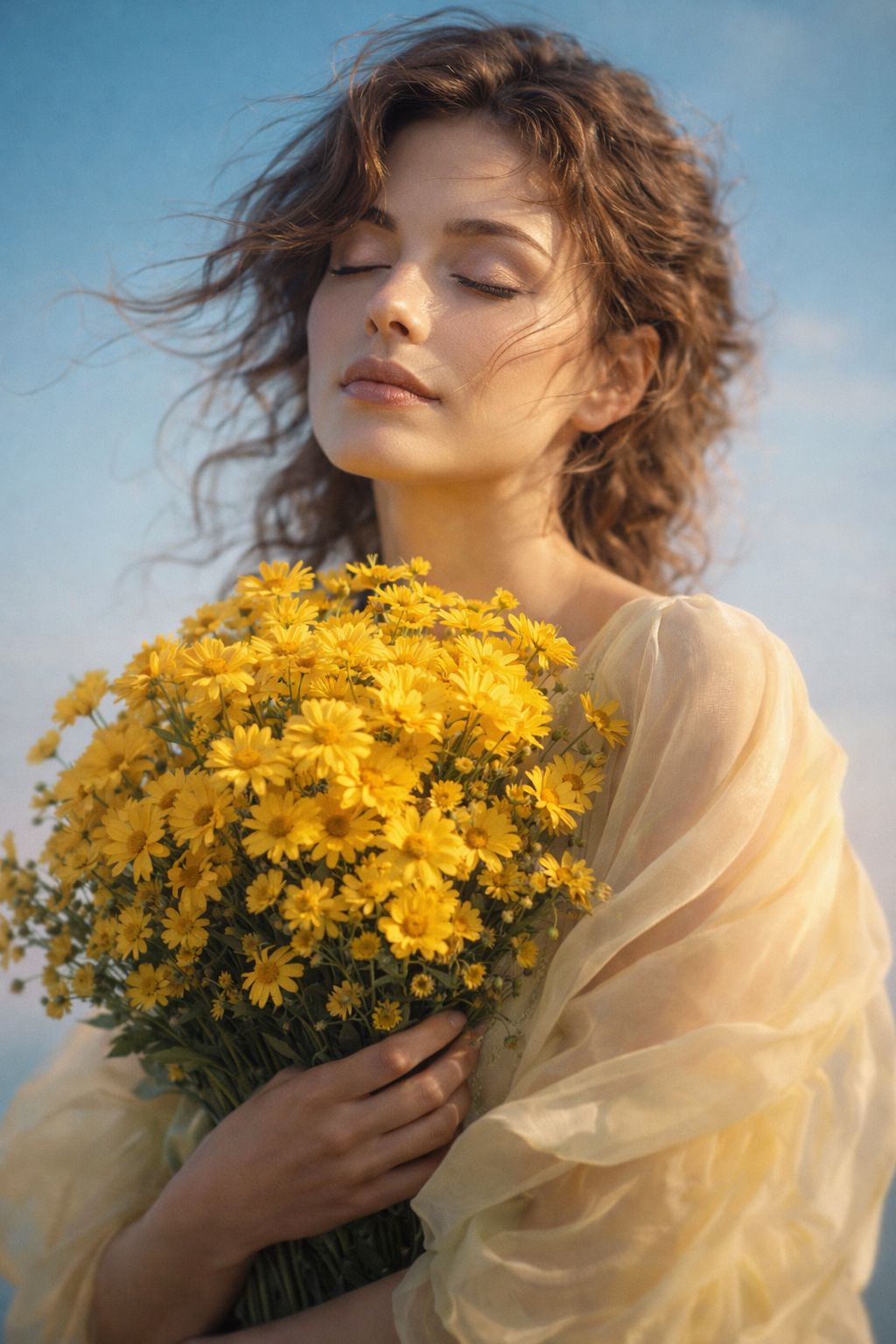 Golden Serenity and Yellow Blooms