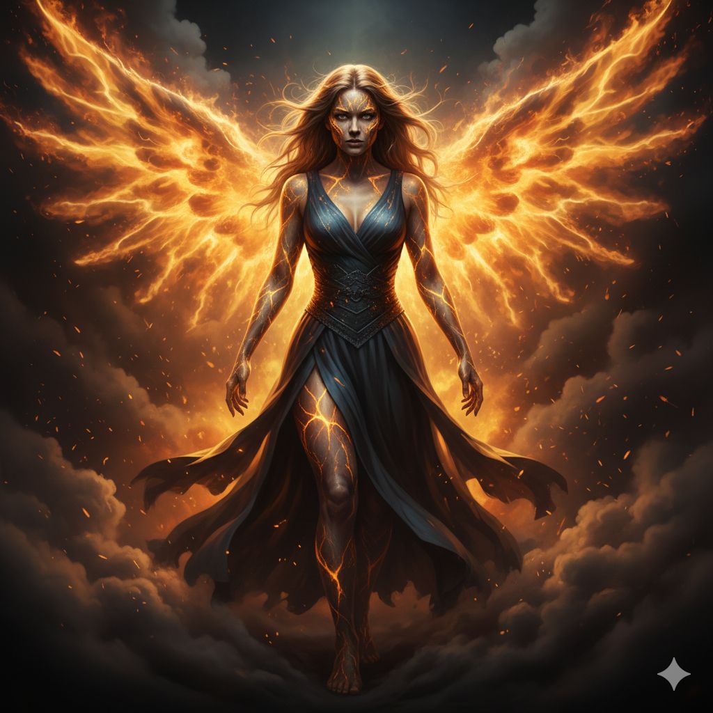 Goddess of the Golden Ember Storm