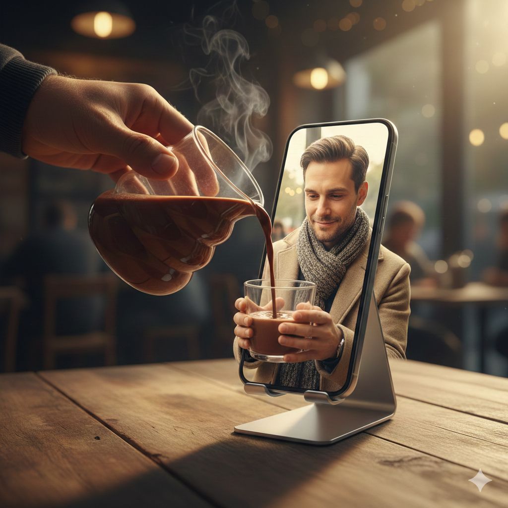 Digital Connection Over Hot Cocoa
