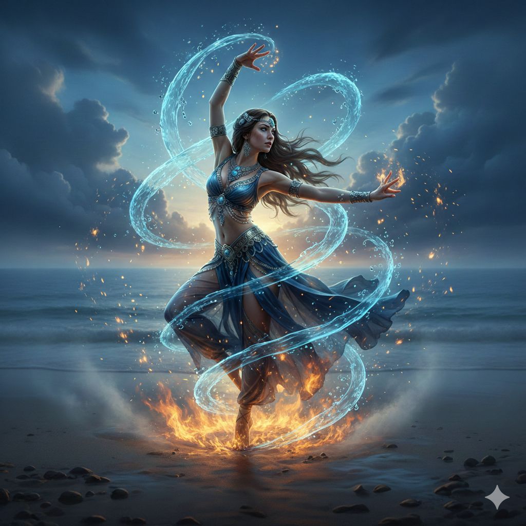 Elemental Dance of Fire and Water