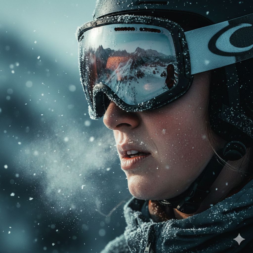 Frostbound Focus Winter Athlete Portrait