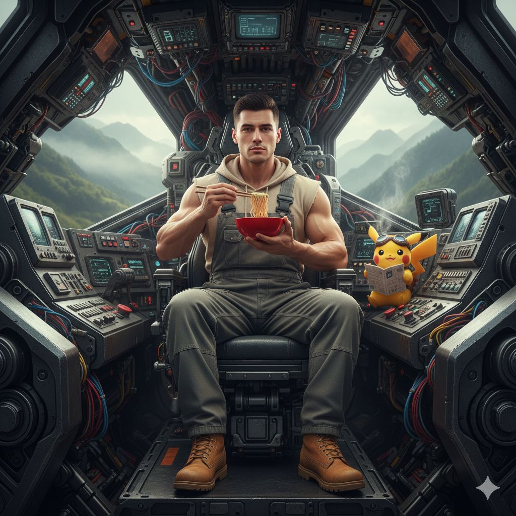 Lunch Break in the Cockpit