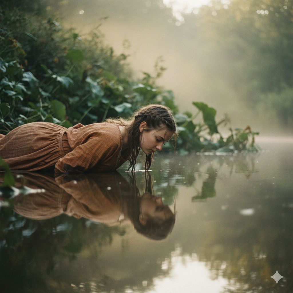 Morning Reflection at the River's Edge