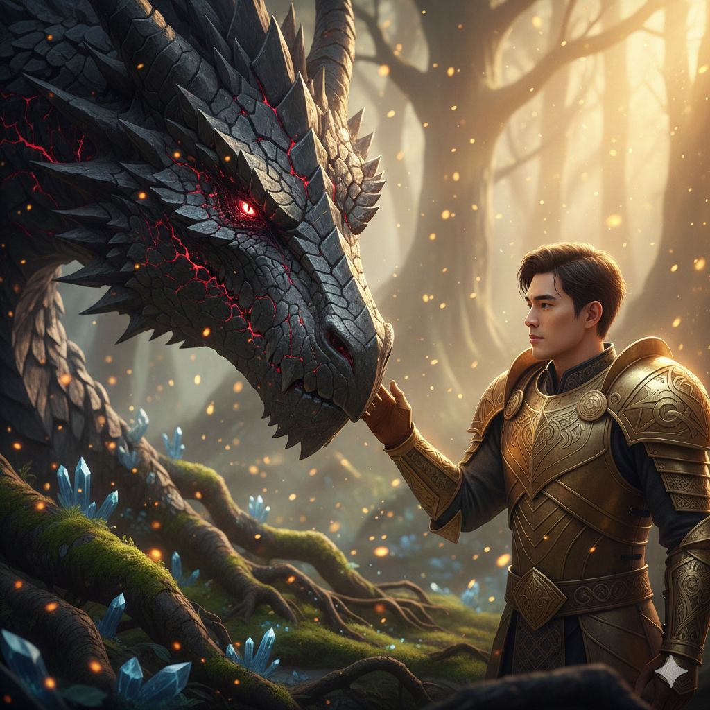 The Golden Knight and the Obsidian Dragon