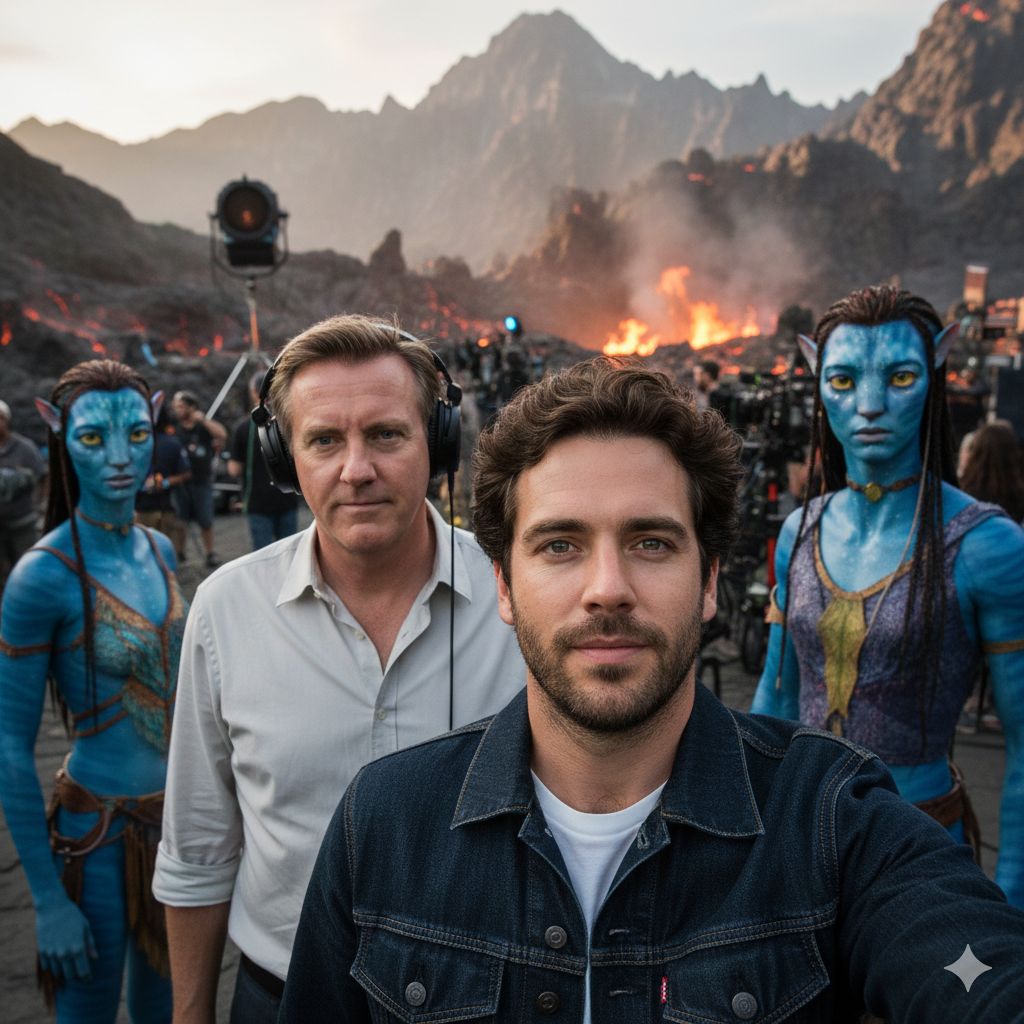 Filming the Na'vi on Pandora Set