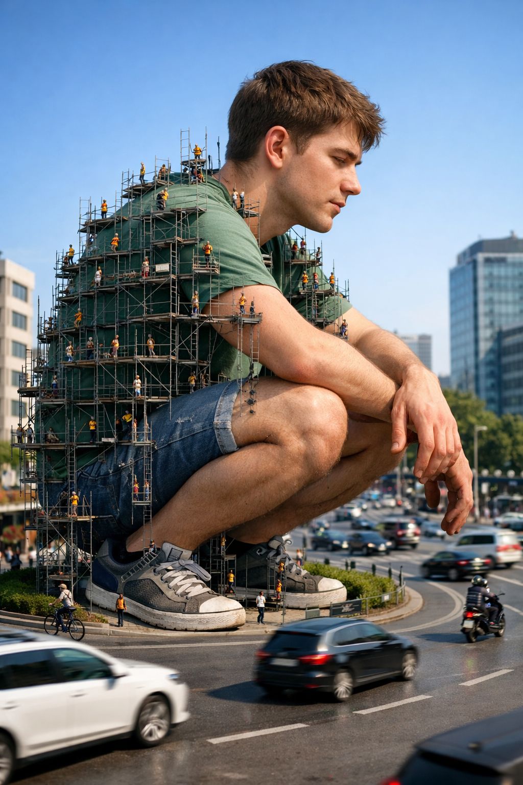 The Colossal Construction of a Resting Giant