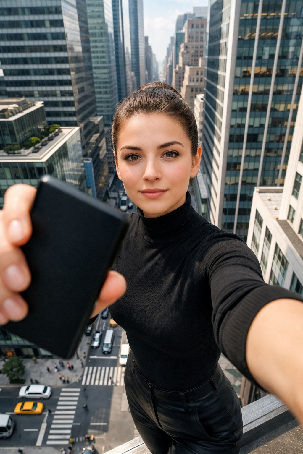Urban High-Rise Perspective Selfie