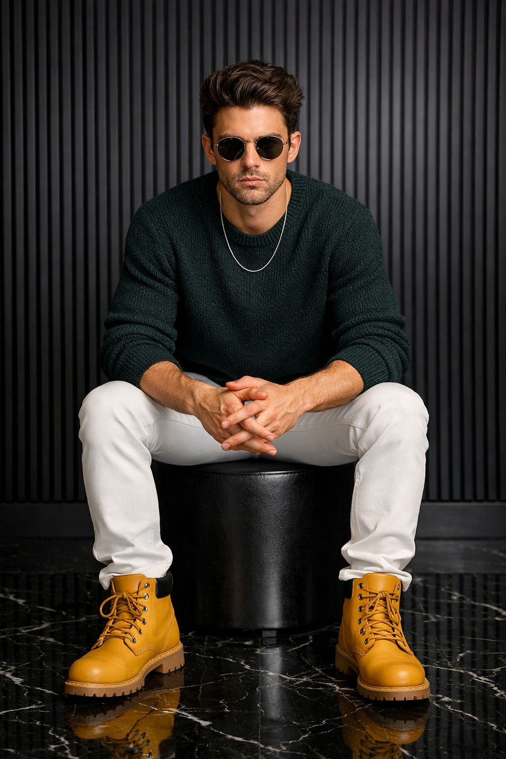 Modern Minimalist in Green and Gold